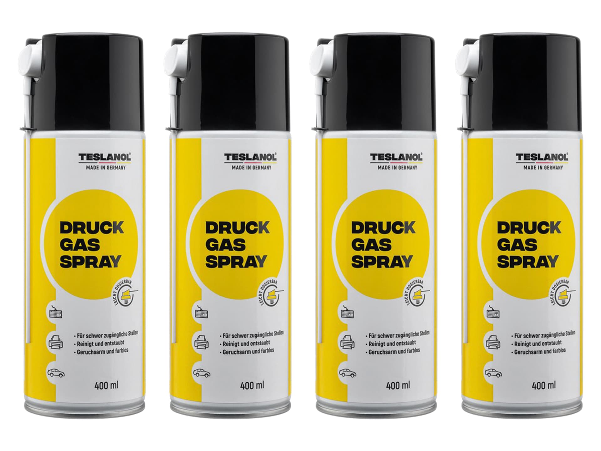 TESLANOL Druckluftspray 26003 400 ml 4 Stück