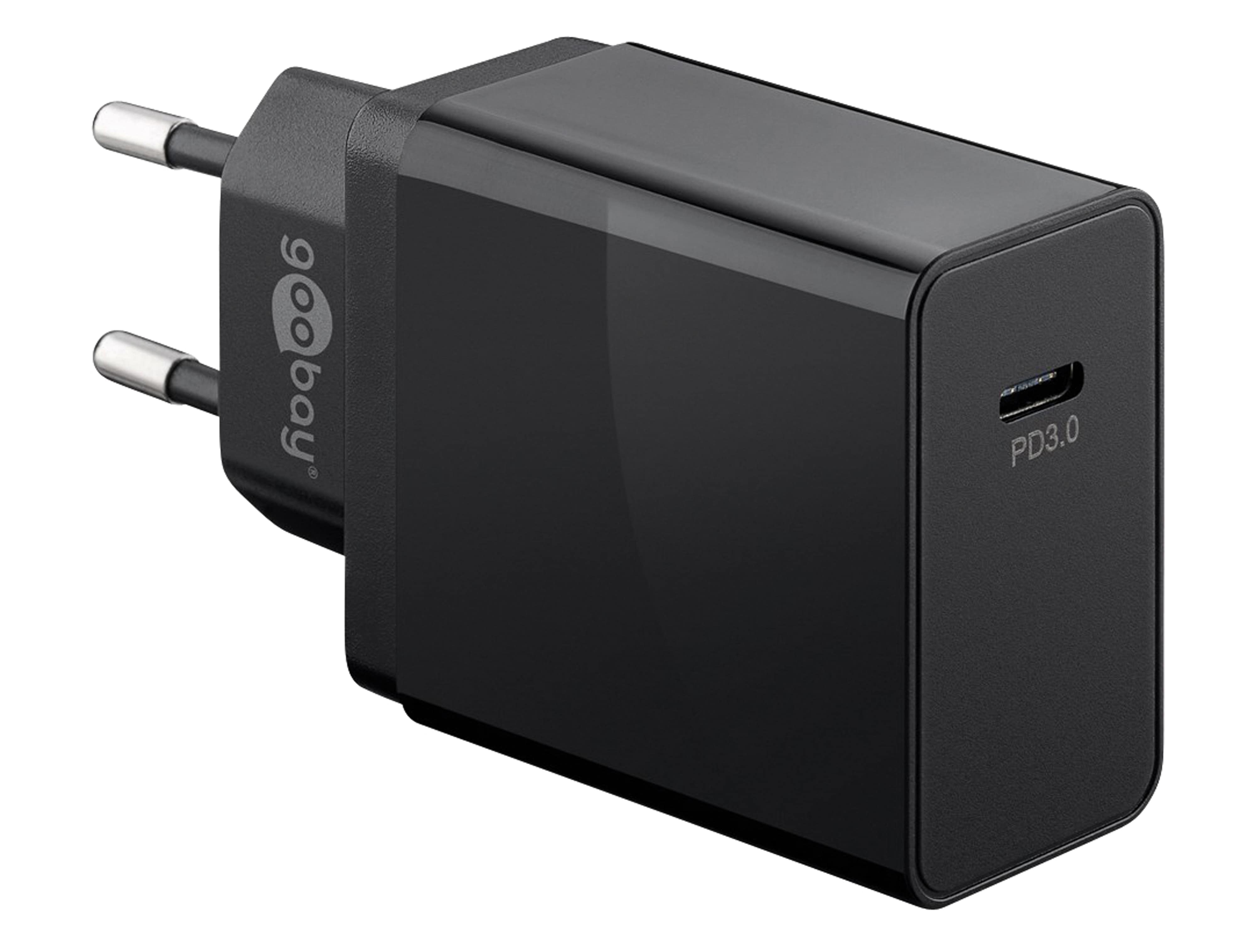 GOOBAY USB-Lader 57748, 5 V-, 3 A, 25 W, USB-C PD, schwarz