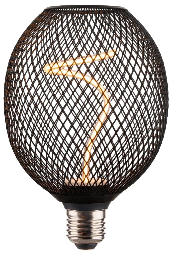 ENOVALITE LED-Filament-Lampe, Vintage, MESH, E27, 4,9W, 200lm, 1800K