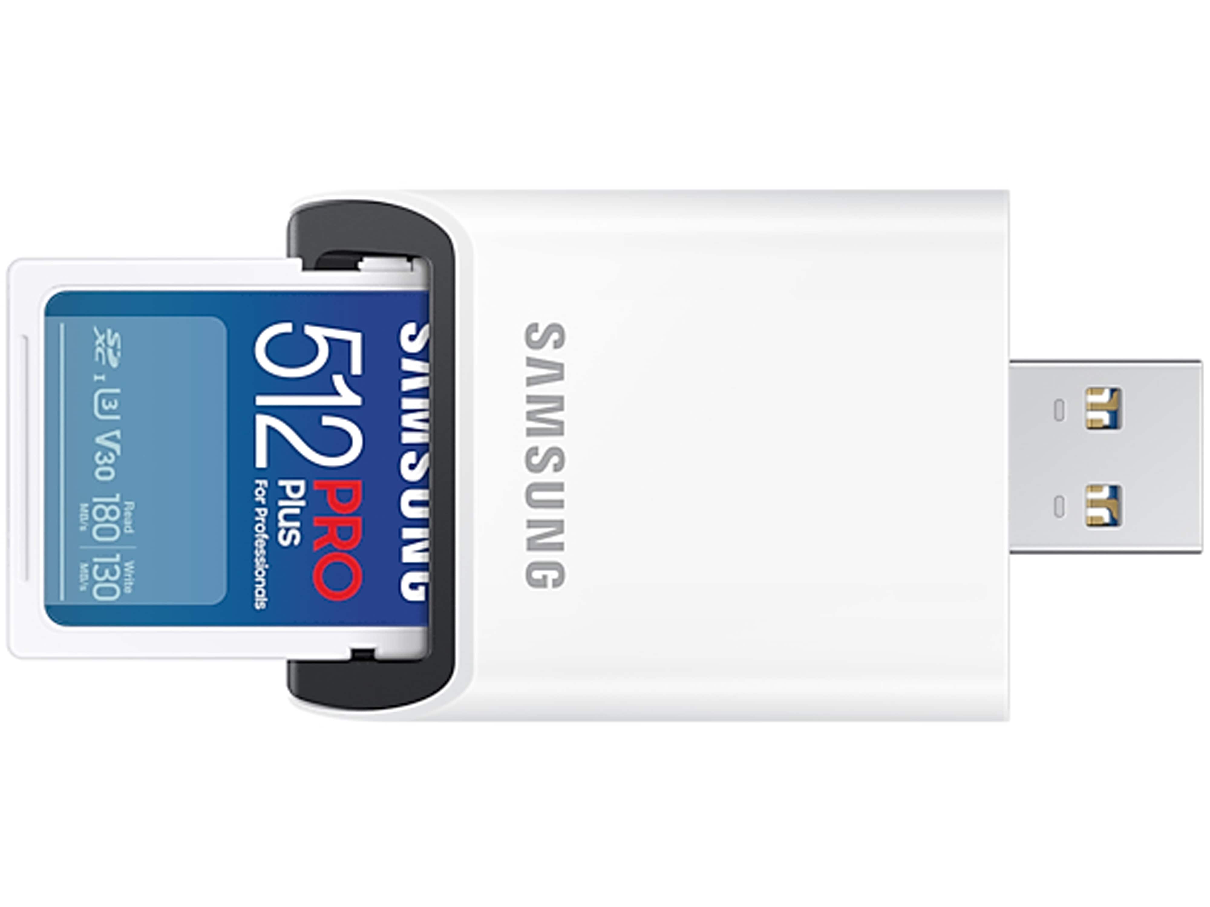 SAMSUNG SDXC-Speicherkarte PRO Plus (2023) 512GB inkl. USB-Kartenleser