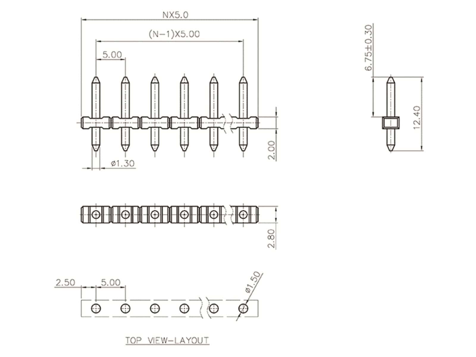 DEGSON Stiftleiste, DG332J-5.0-03P-13-00AH, vertikal 3 polig