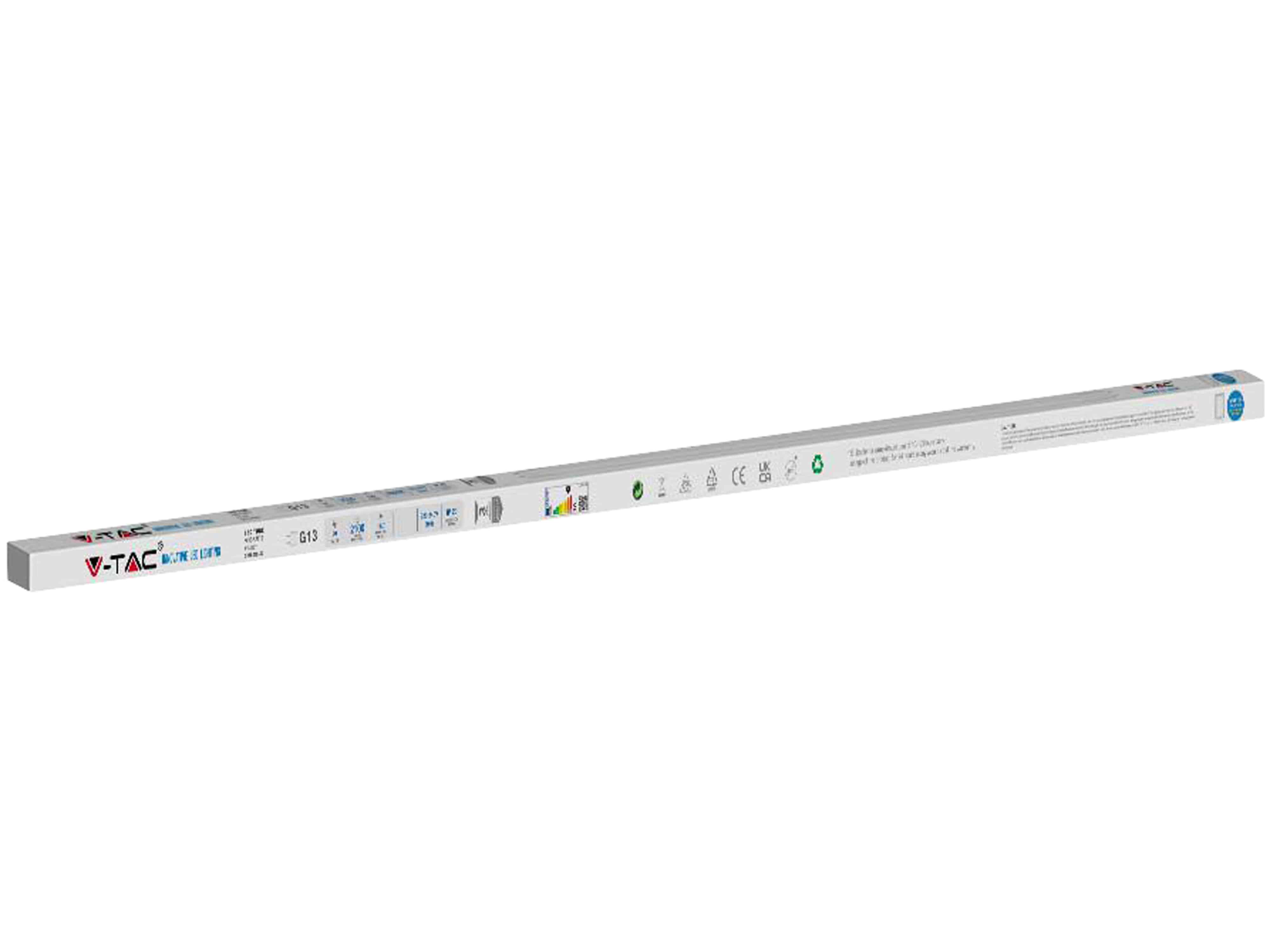 V-TAC LED-Röhre VT-1577, T8, EEK: F, 20 W, 2100 lm, 6500 K, G13, 150 cm