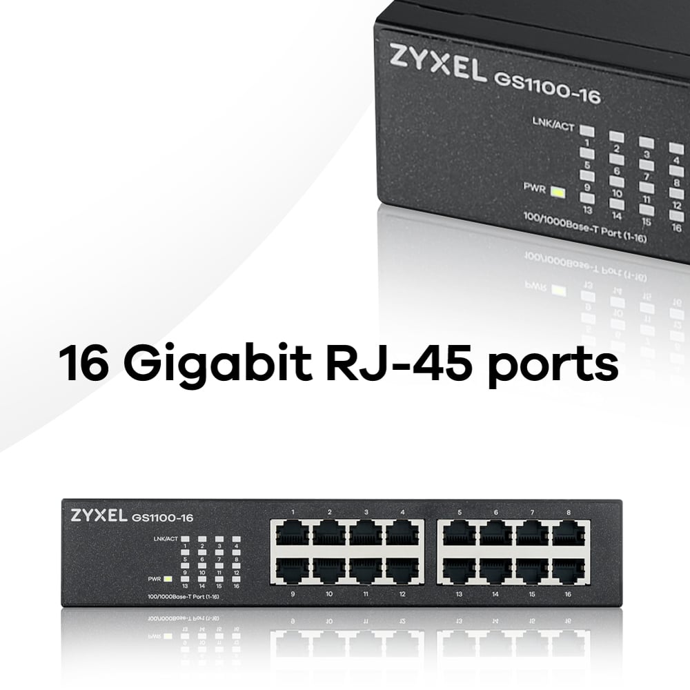 ZYXEL Switch 16 Port Gigabit GS1100-16 V3
