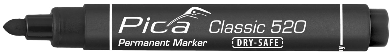 PICA Classic Permanent Marker, 520/46/SB, Rundspitze, schwarz