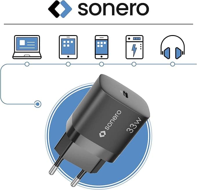 SONERO USB-C GaN Ladegerät X-PS110, 1 Port, 33W, schwarz