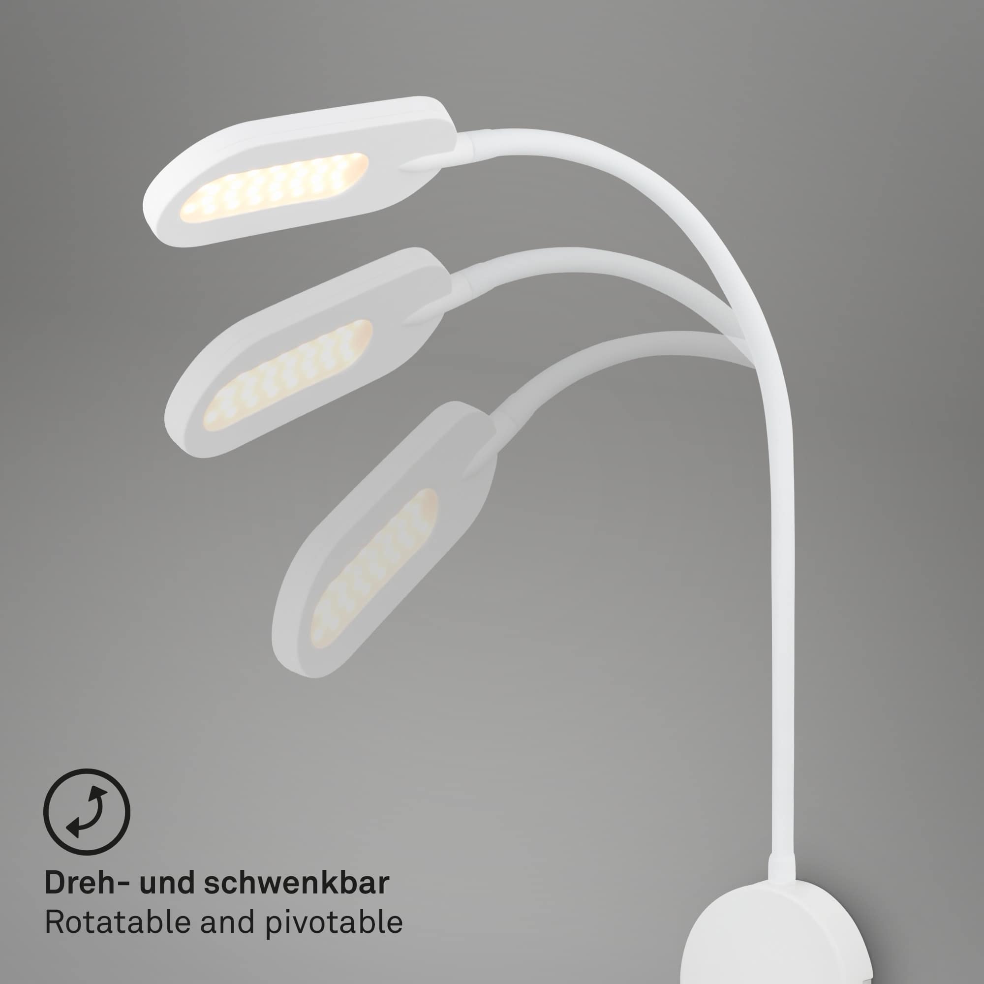 BRILONER LED-Wandleuchte 2177016 weiß, 6W, 650lm, 3000K