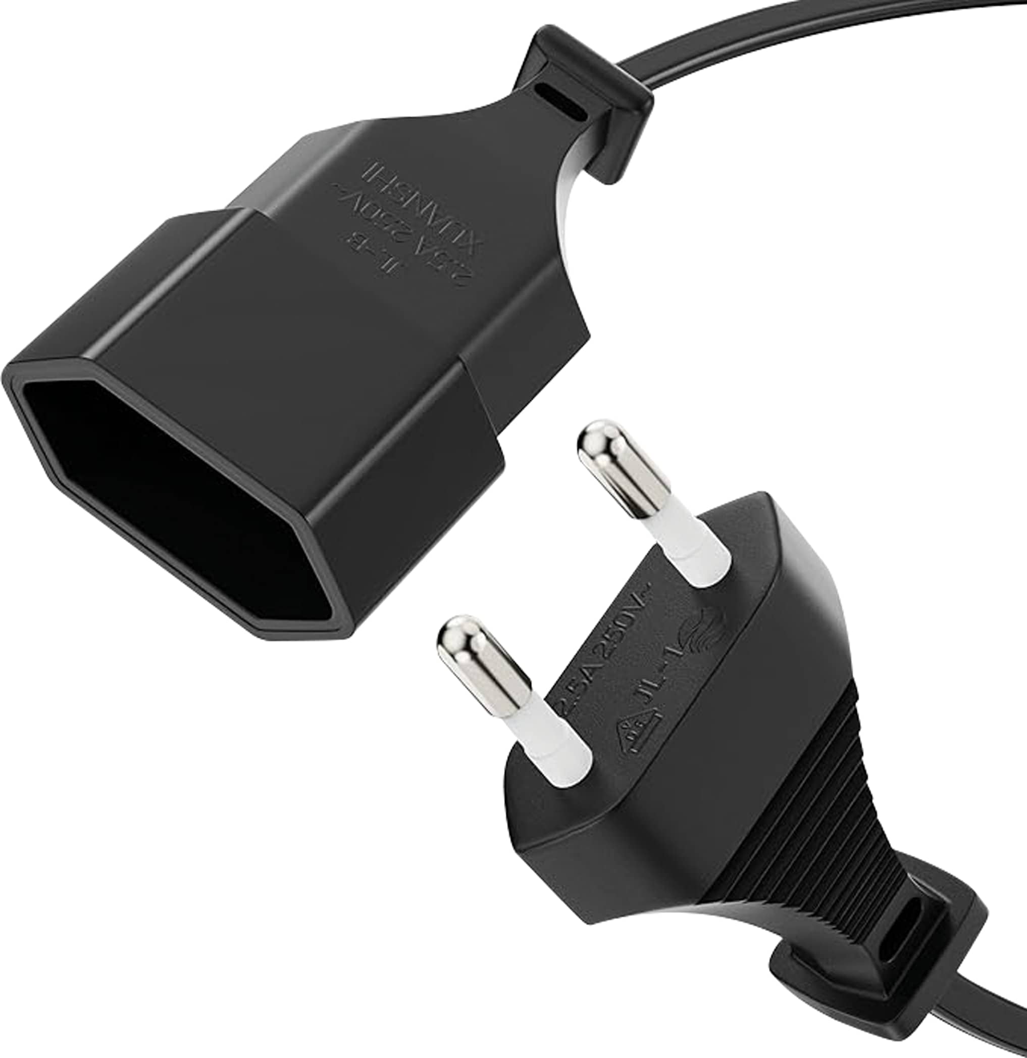 SONERO Netzkabel Verlängerung, X-ESG-ESB-050B, gerade, schwarz, 5m