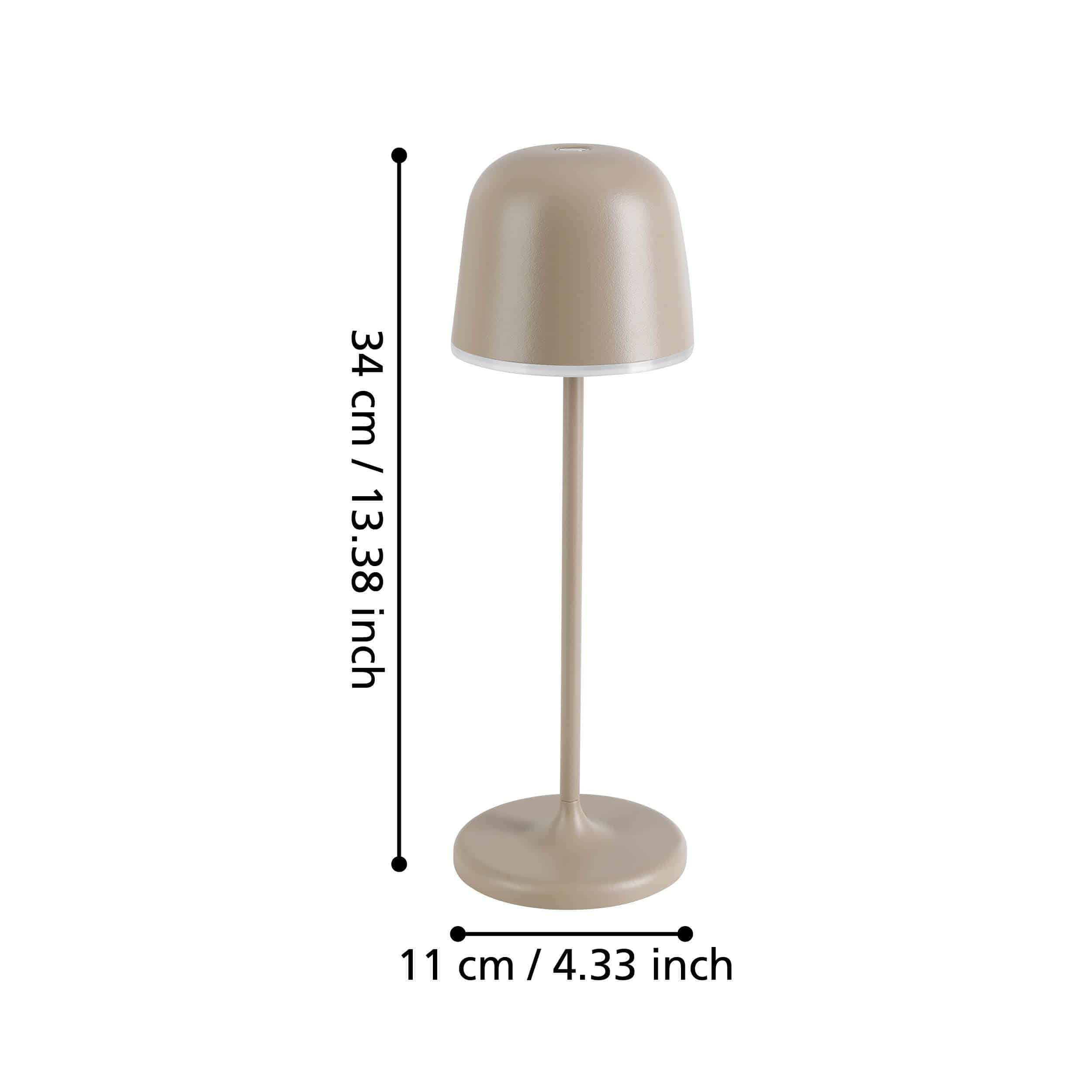 EGLO LED-Tischleuchte 900461 sand, 2,2 W, 200 lm, 3000 K, IP54