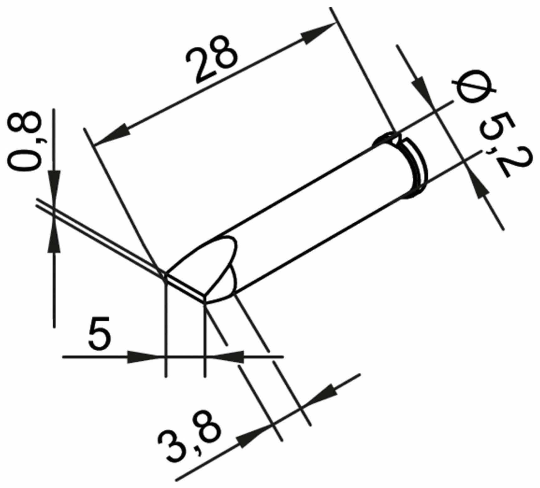 ERSA Lötspitze, 0102CDLF50/SB, meißelförmig,5,0 mm