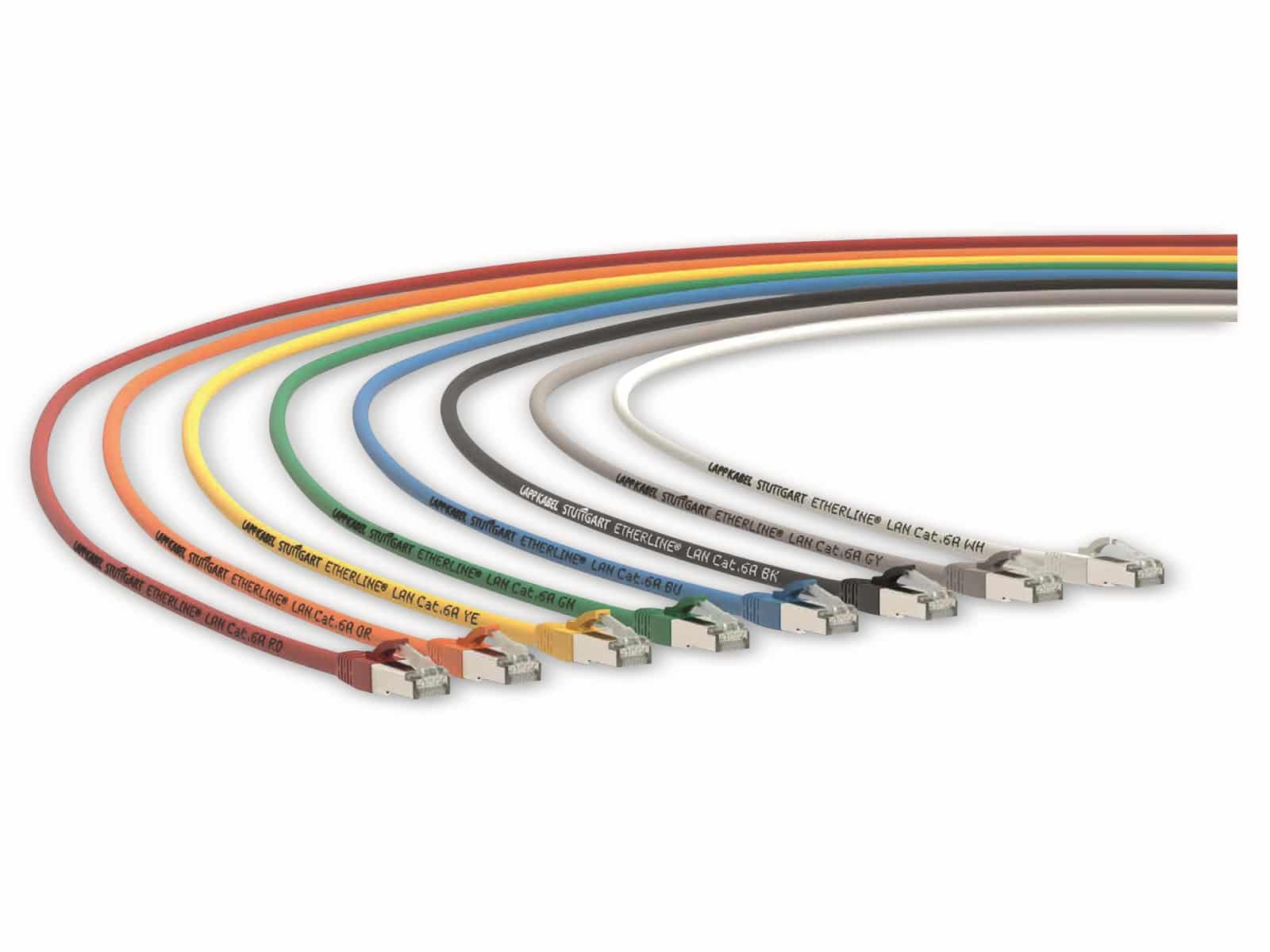 LAPP CAT.6a Netzwerkkabel Etherline LAN, UL-Zertifizierung, 0,5 m, rot