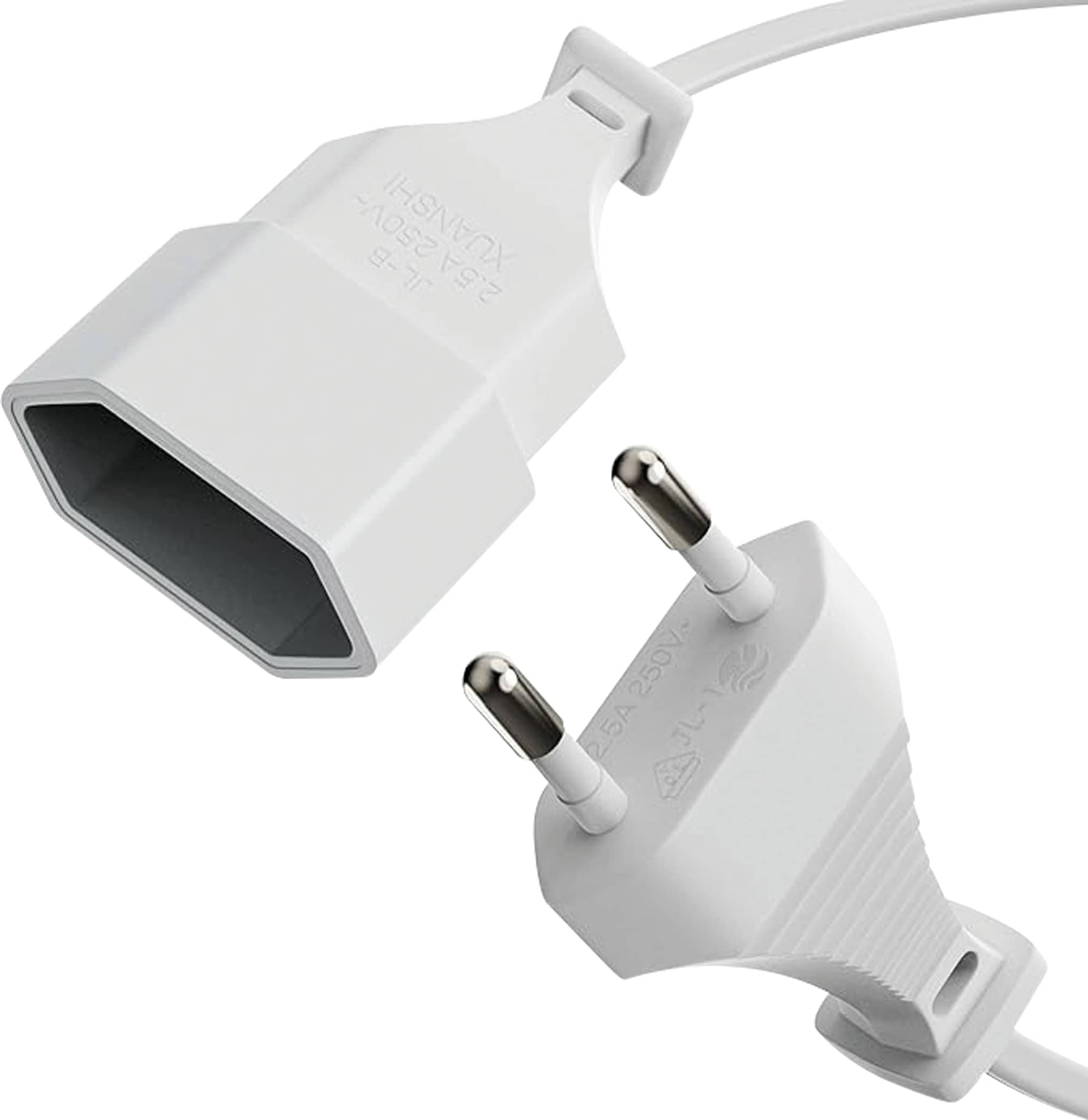 SONERO Netzkabel Verlängerung, X-ESG-ESB-050W, gerade, weiß, 5m