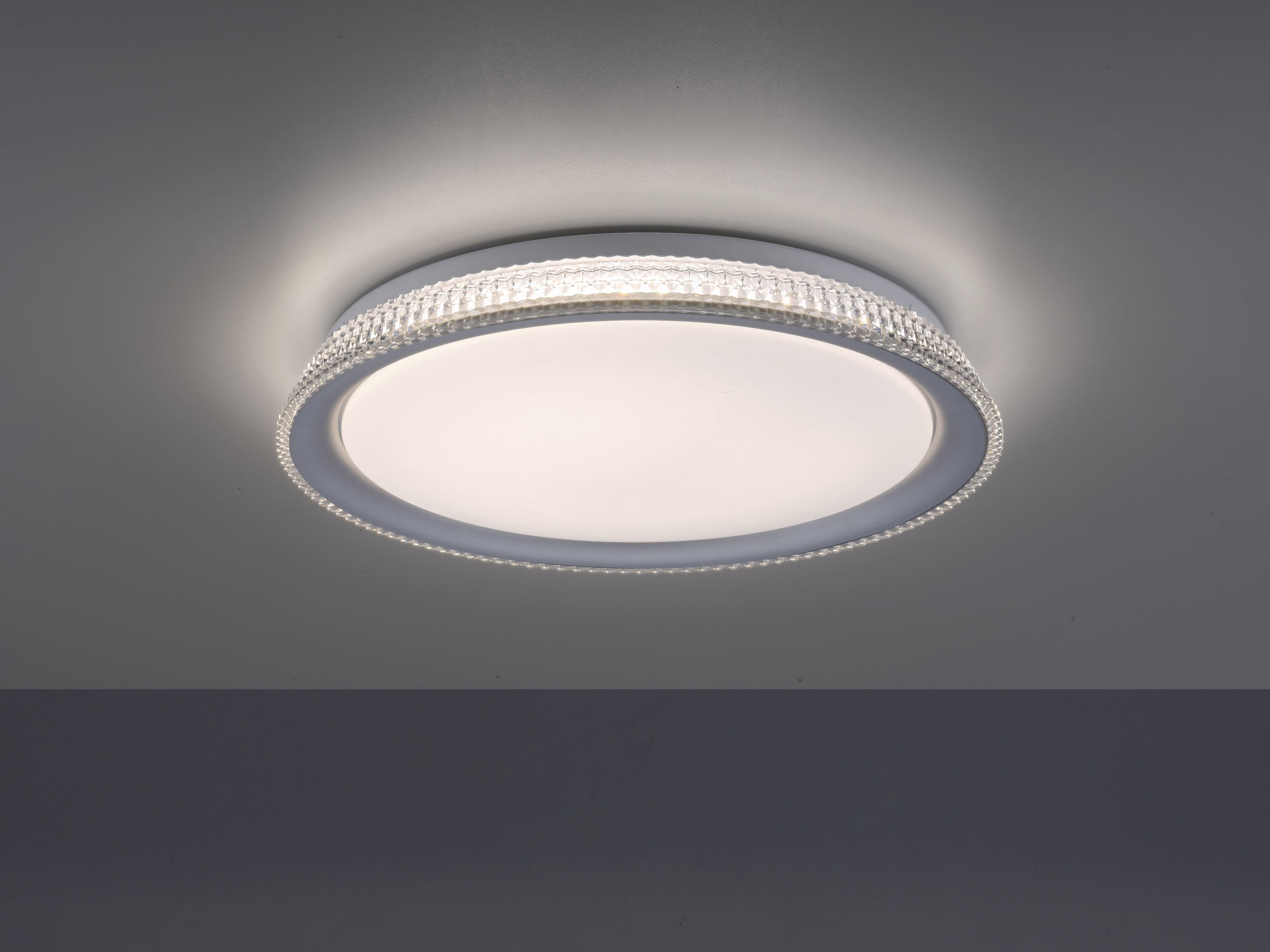 JUST LIGHT LED-Deckenleuchte 14358-21 silberfarbig, 18,8W, 2450lm, 3000K