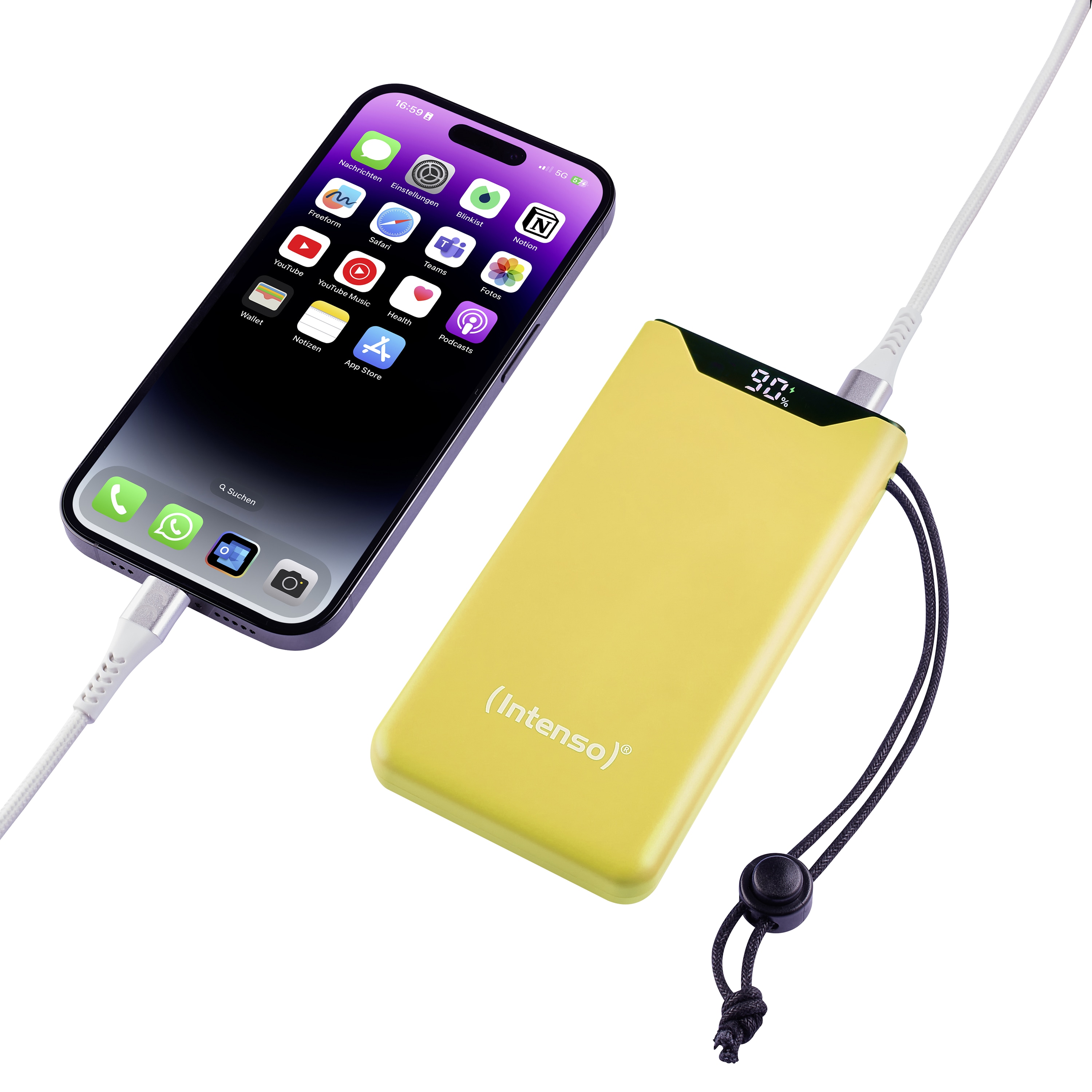 INTENSO USB Powerbank 7332039, F10000, 10.000mAh, 20 W, gelb