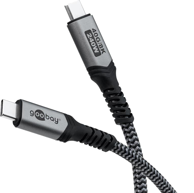 GOOBAY USB-C Kabel 74210 USB4 240W 1m 40Gbit/s Textilmantel