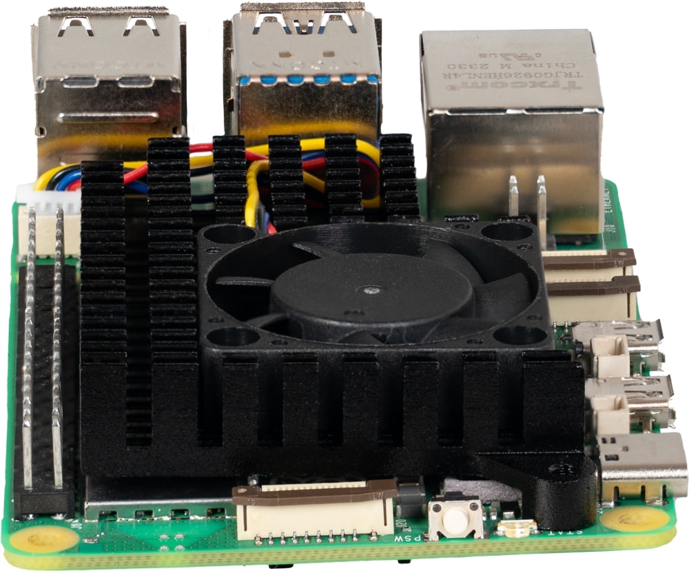 JOY-IT Aluminiumkühlkörper mit integriertem Lüfter, RB-heatsink5, für Raspberry Pi 5