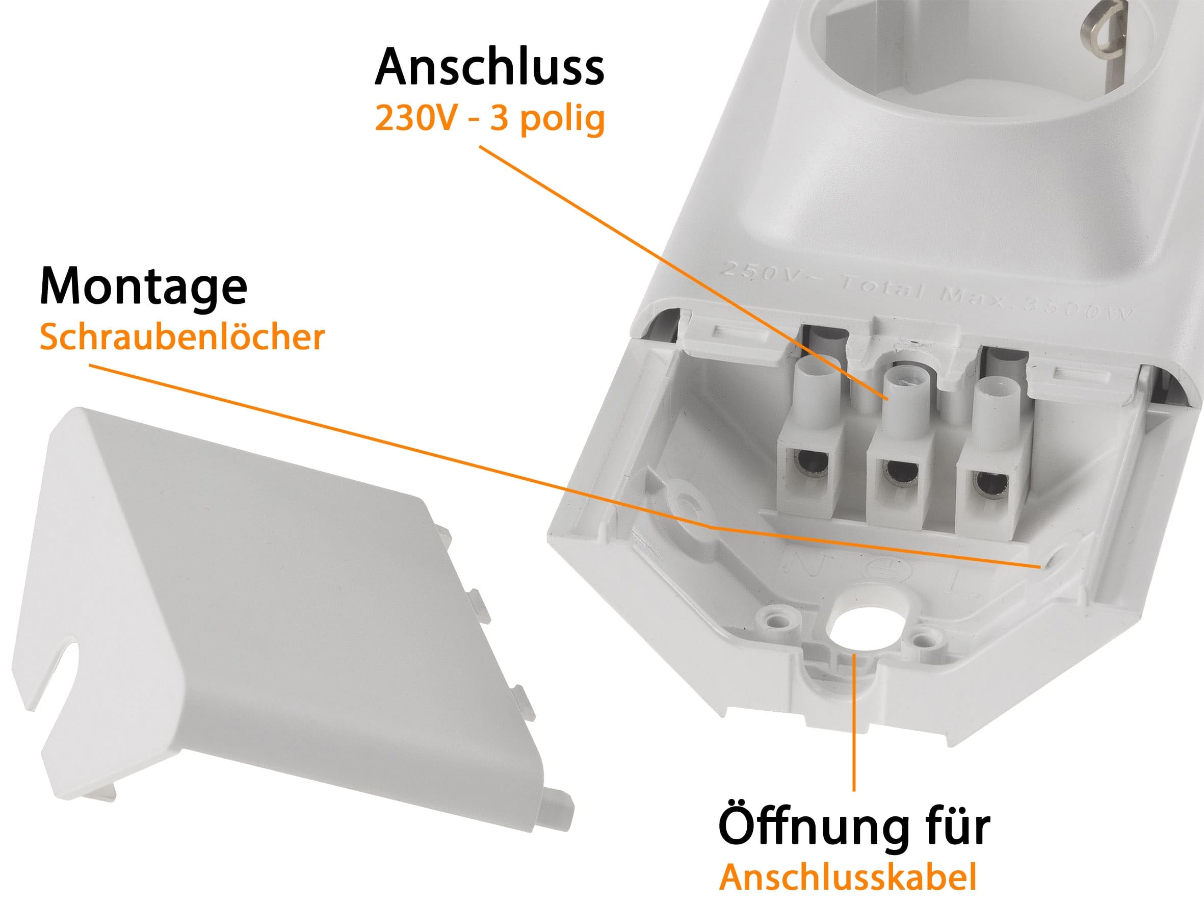 CHILITEC LED-Unterbauleuchte Arusha, EEK: F, 18 W, 1778 lm, 60 cm, weiß