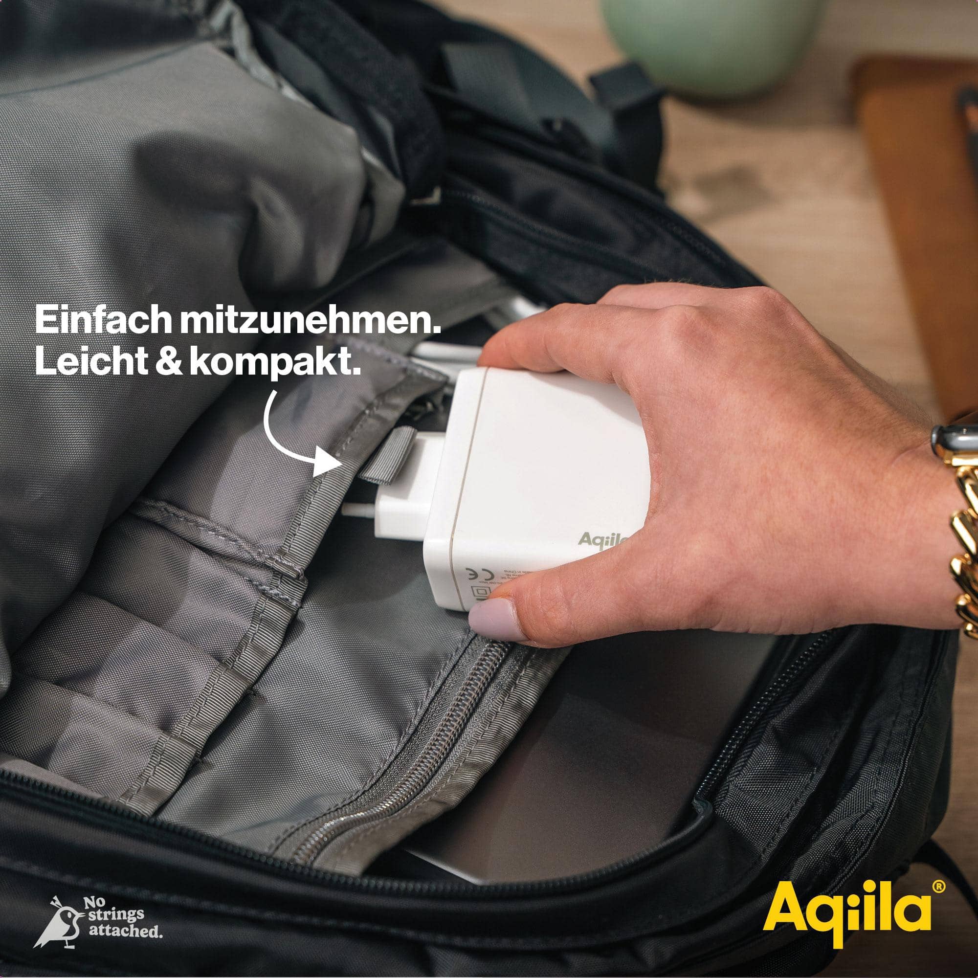 AQIILA USB-Lader Chargebird W4, 120 W, 3-fach, 2x USB-C, 1x USB-A