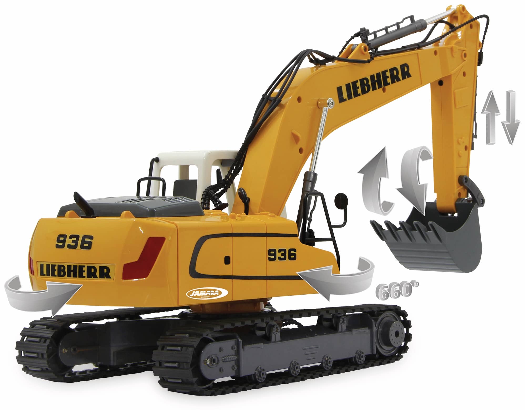 JAMARA Bagger Liebherr R936, 1:20, 2,4GHz, Destruction-Set 