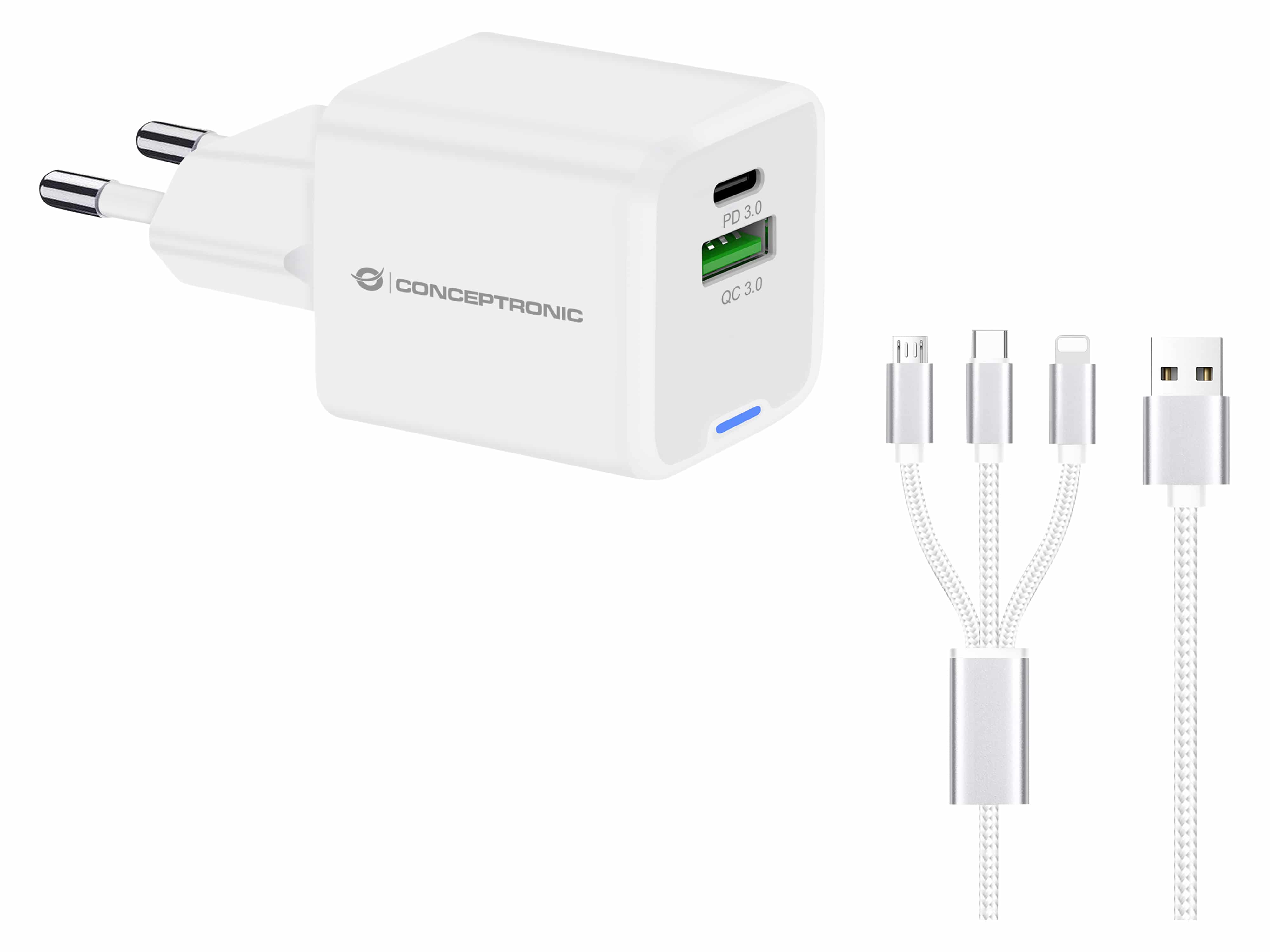 CONCEPTRONIC USB-Ladegerät ALTHEA16W USB-C USB-A 33W