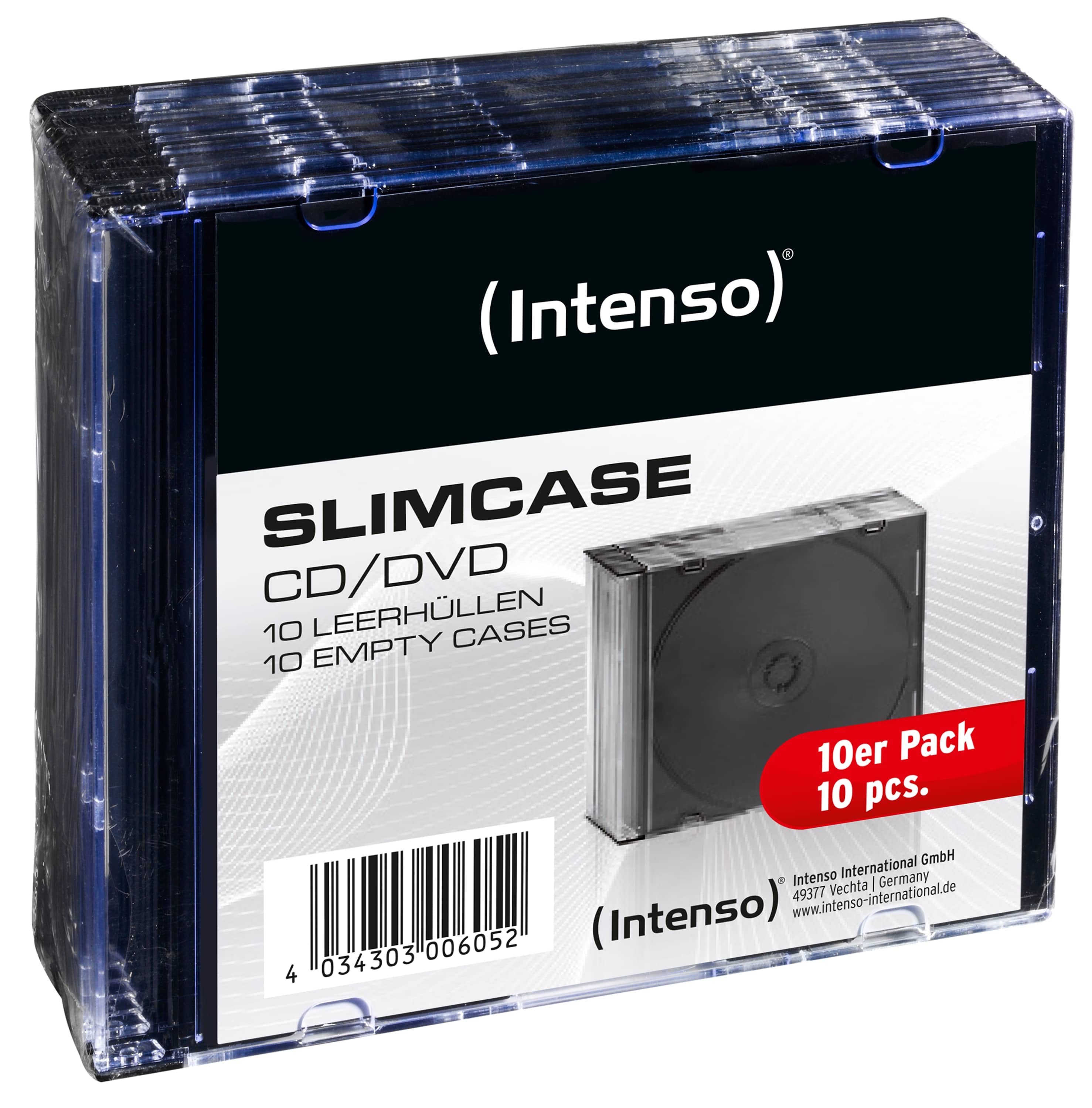 INTENSO CD-Hüllen Slimcase 10er Pack
