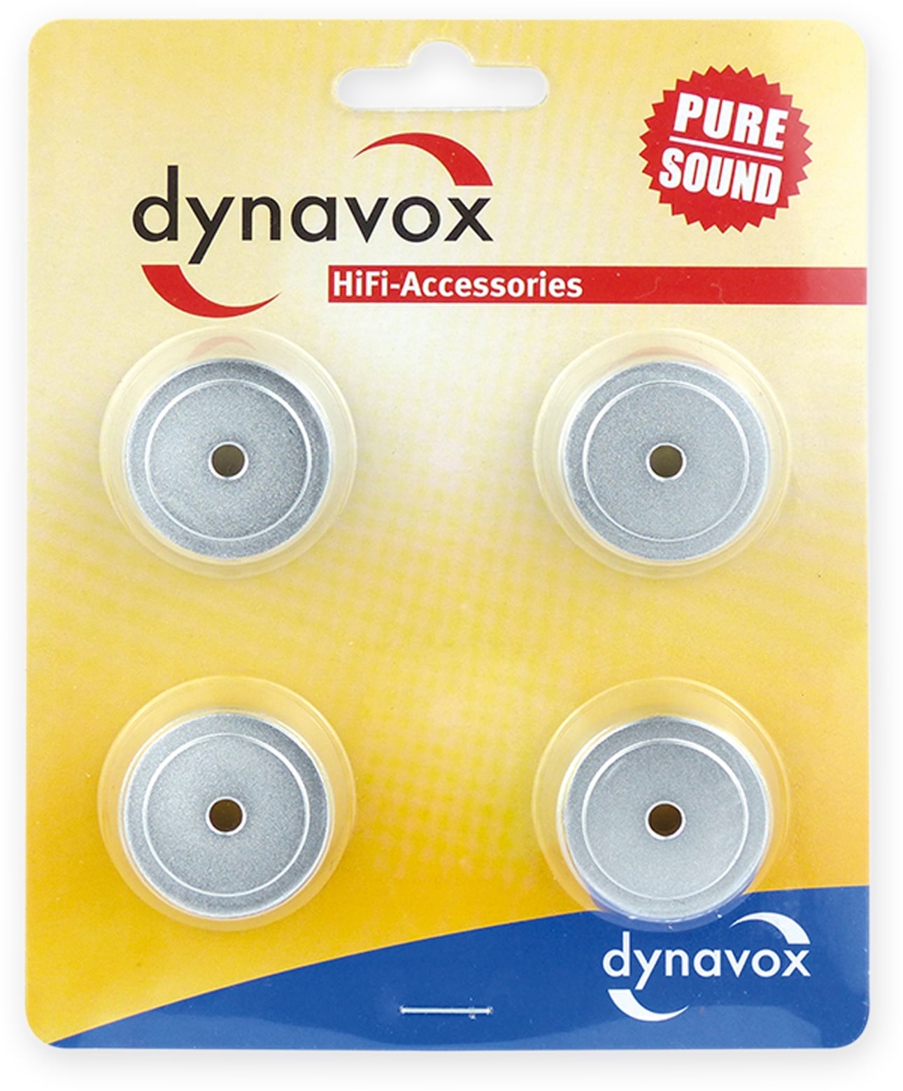 DYNAVOX Gerätefüsse Aluminium, silber, 4 Stück