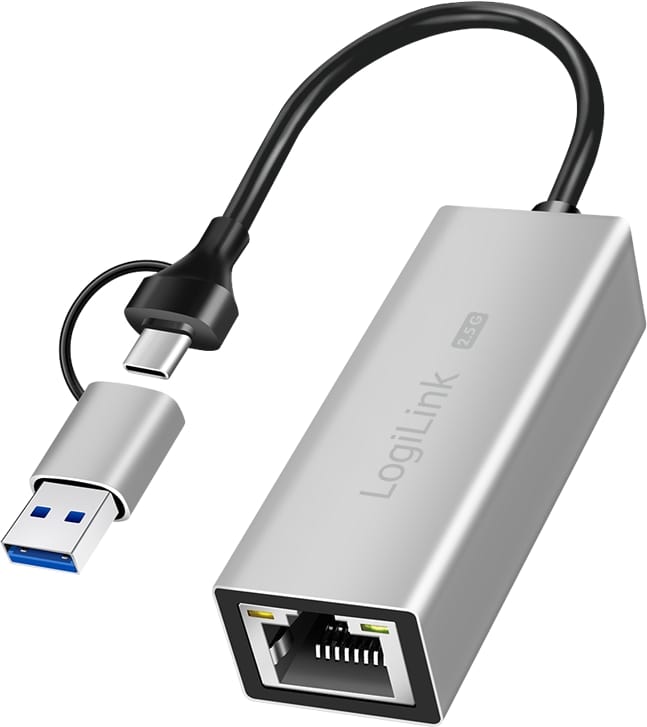 LOGILINK Netzwerkadapter UA0422 USB-A/-C 2,5G