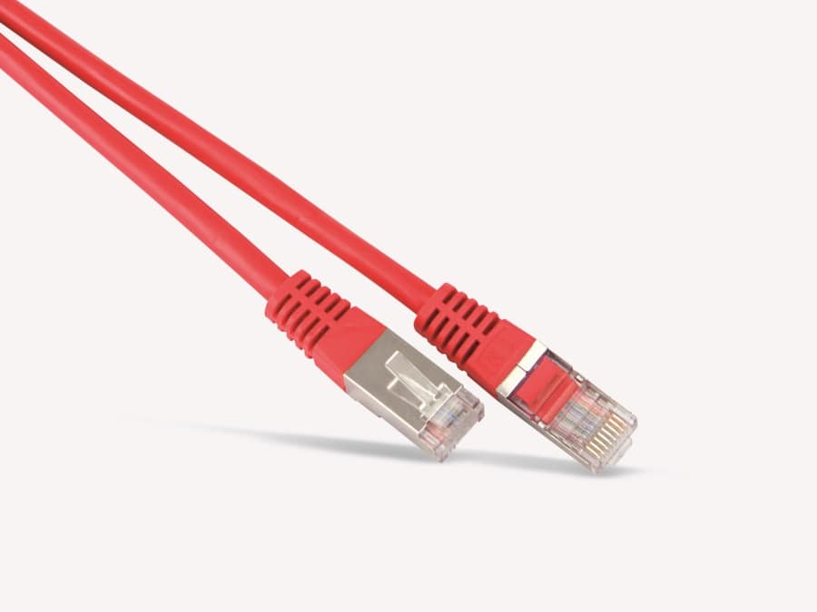 S-IMPULS Netzwerkpatchkabel CAT.6 , RJ45, 1:1, 1 m, rot