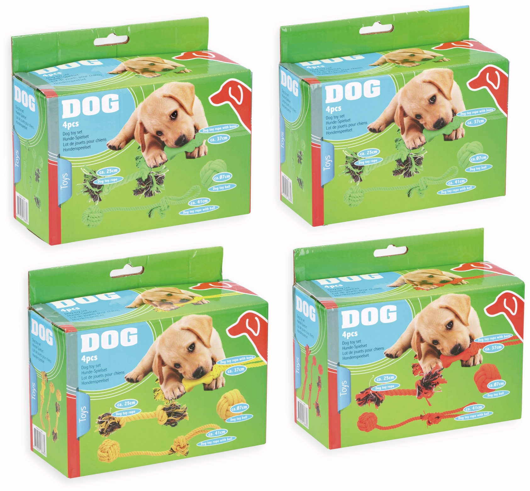 Hunde-Spiel-Set, 4-teilig