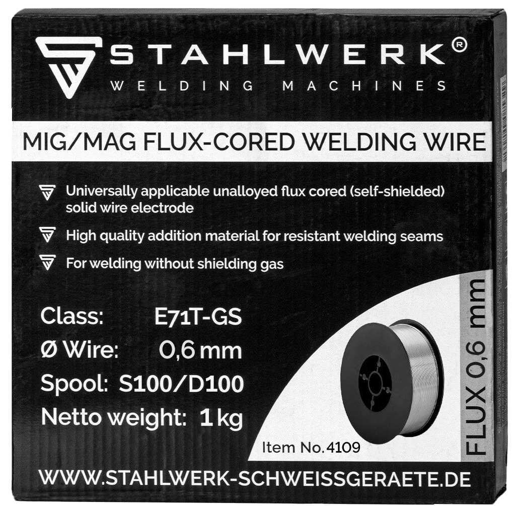 STAHLWERK MIG MAG Premium Fülldraht, 4109, E71T-GS, 0,6 mm, 1 kg