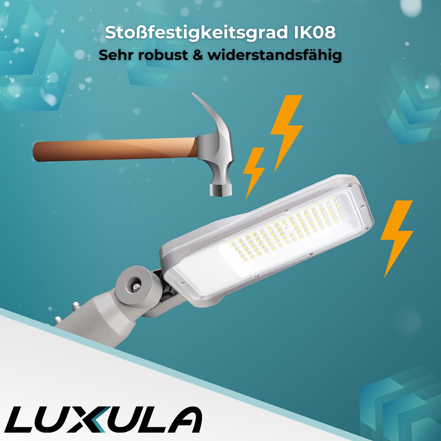 LUXULA LED-Straßenleuchte LX800100, 50W, 6000lm, 4000K, neutralweiß, IP65