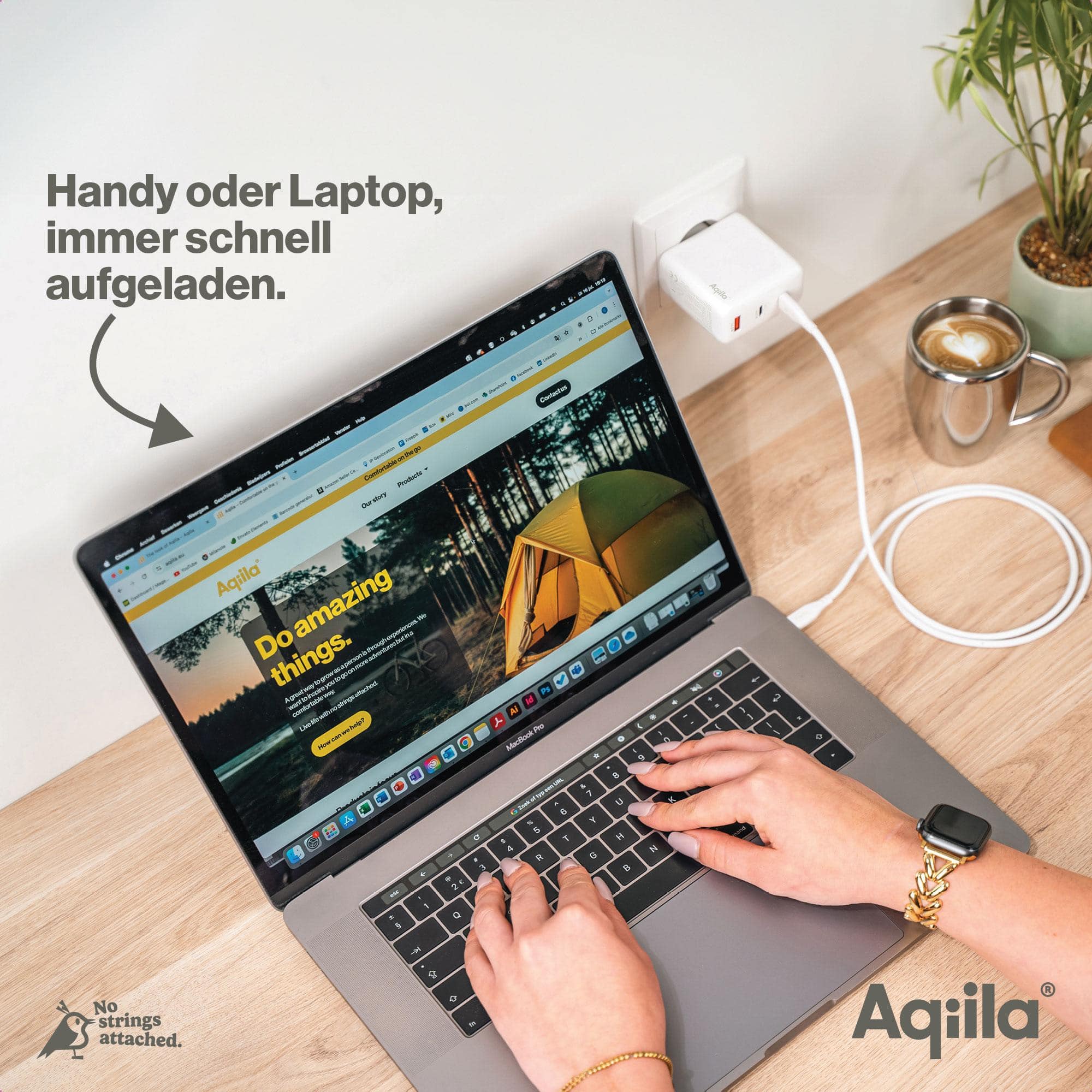 AQIILA USB-Lader Chargebird W4, 120 W, 3-fach, 2x USB-C, 1x USB-A