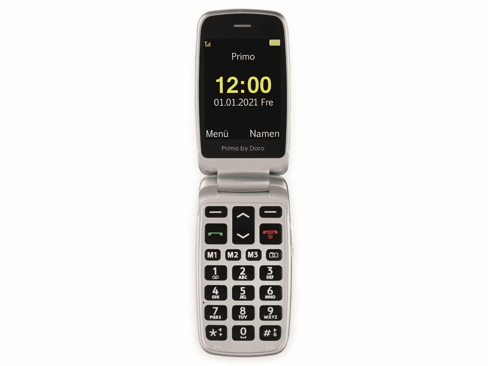 Doro Handy Primo 408, schwarz/silber