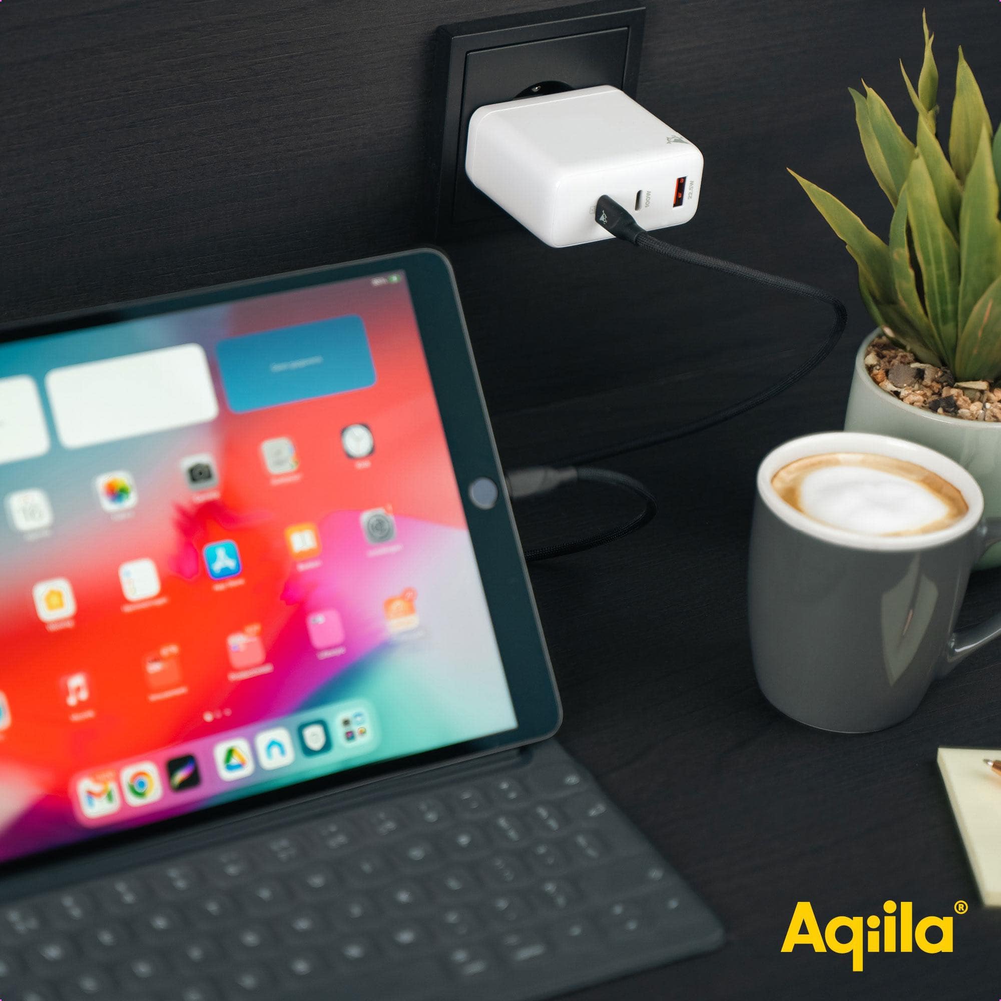 AQIILA USB-Lader Chargebird W3, 65 W, 3-fach, 2x USB-C, 1x USB-A