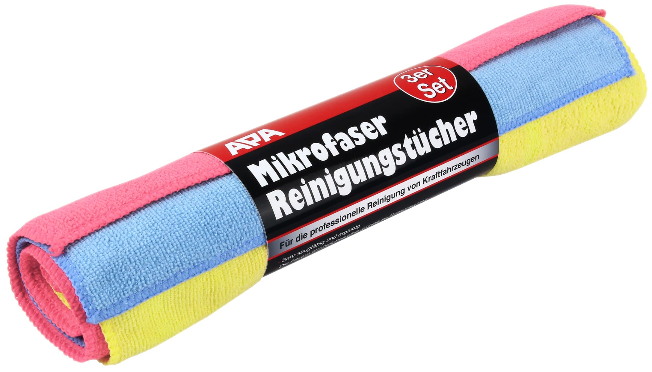 APA Kfz-Mikrofaser-Reinigungstücher, 19972, 3er Pack