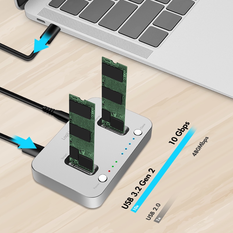 LOGILINK Dockingstation QP0033 Offline-Clone USB3.2