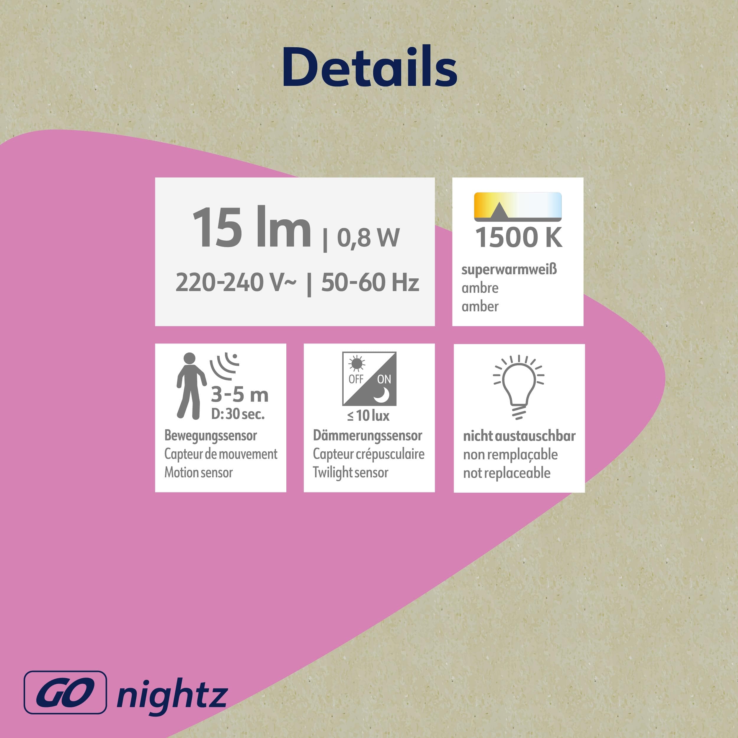 MÜLLER-LICHT LED-Orientierungslicht Vela, 27700060, mit Sensor für Steckdose