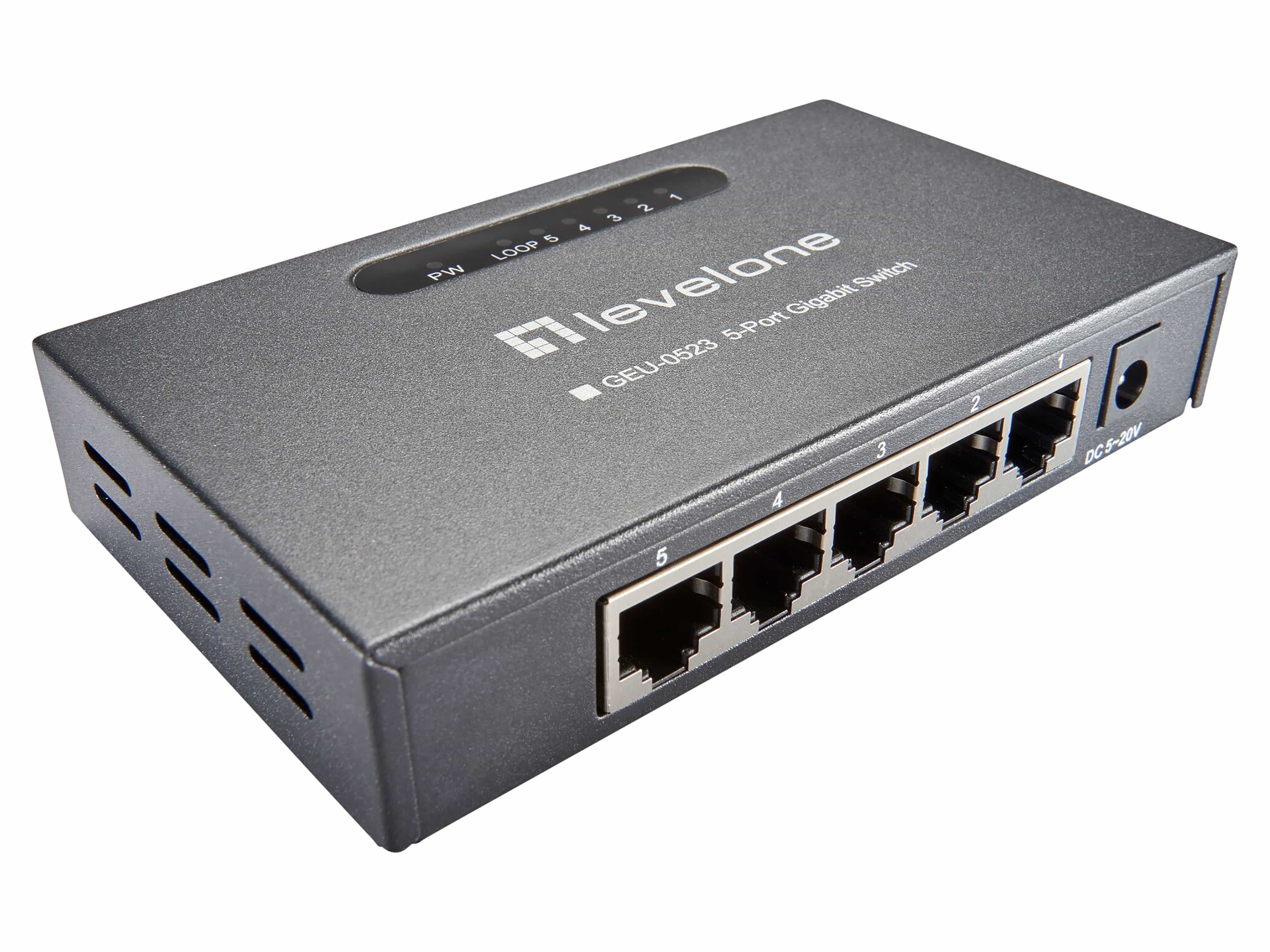 LEVELONE Gigabit-Switch GEU-0523 5-Port