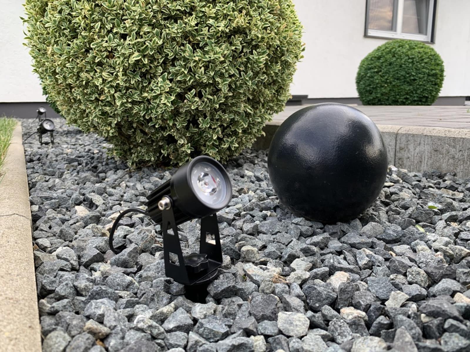 BOLD LIGHTING LED Solar-Gartenleuchten-Set Simon, 2x 1 W, 70 lm, 3000 K, IP65, schwarz