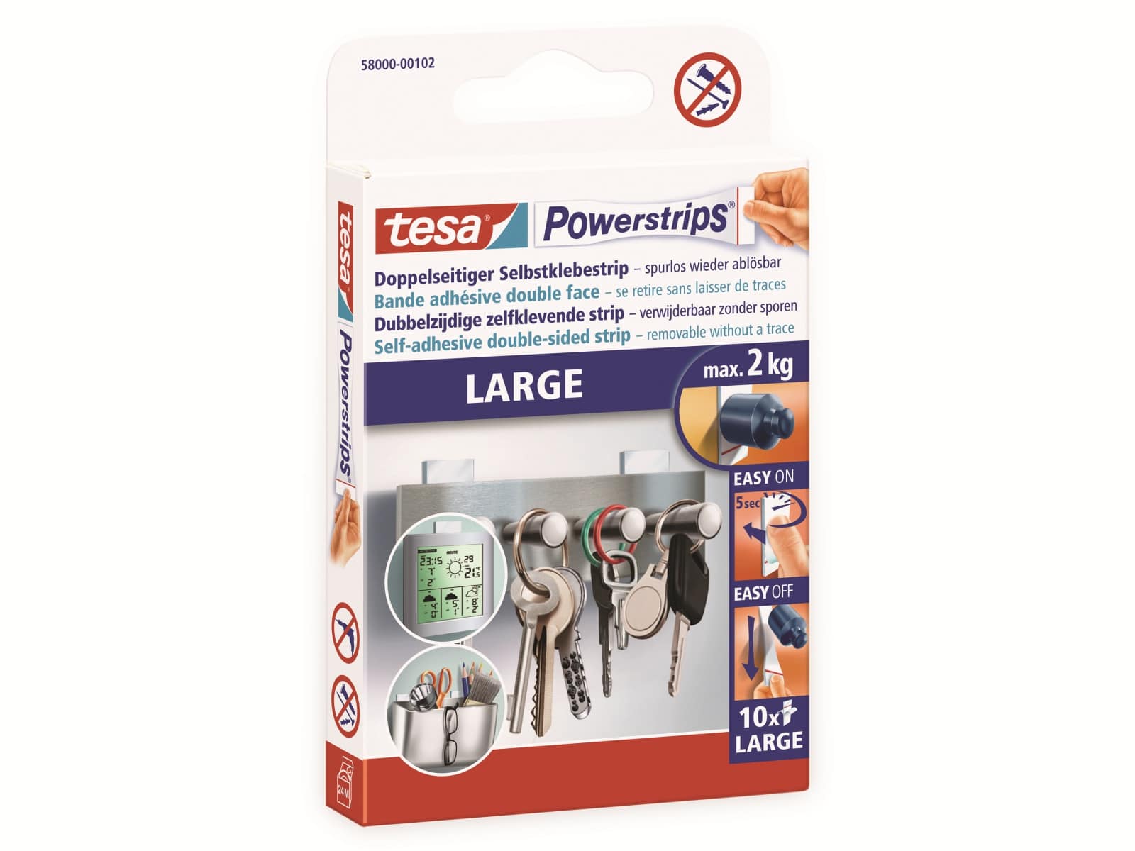 TESA Powerstrips® Large, 58000-00102-23