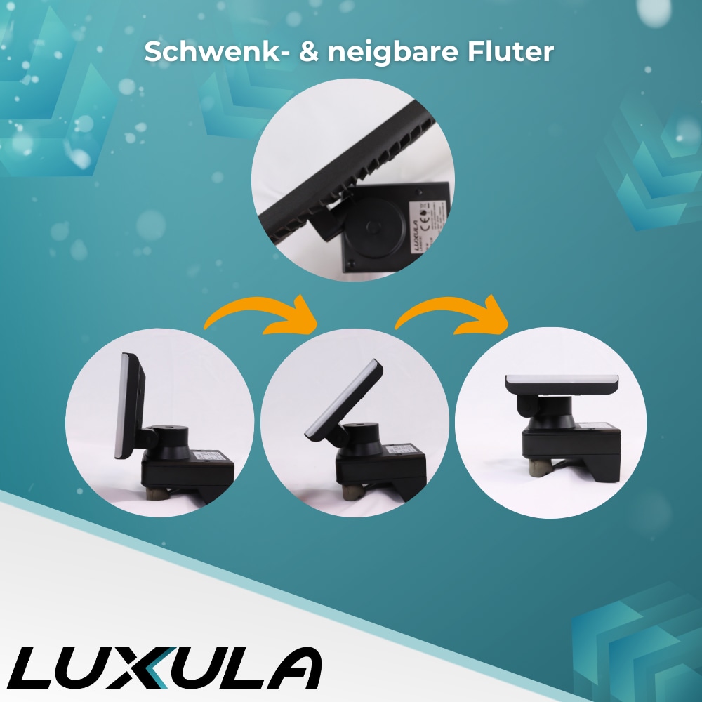 LUXULA LED-Fluter LX400191, 20 W, 2100 lm, 4000 K, schwarz