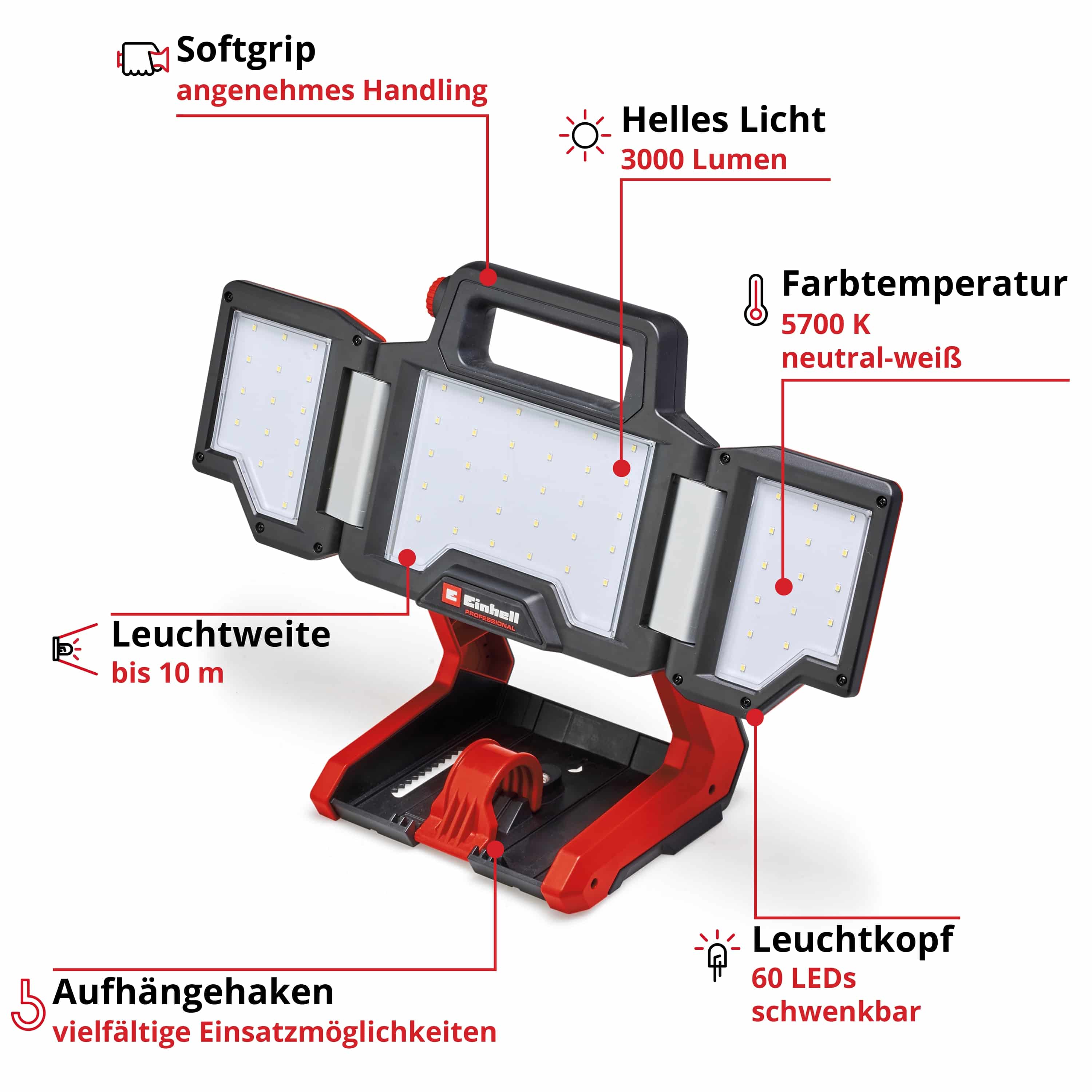 EINHELL Akku-Lampe TP-CL 3000 Li-Solo