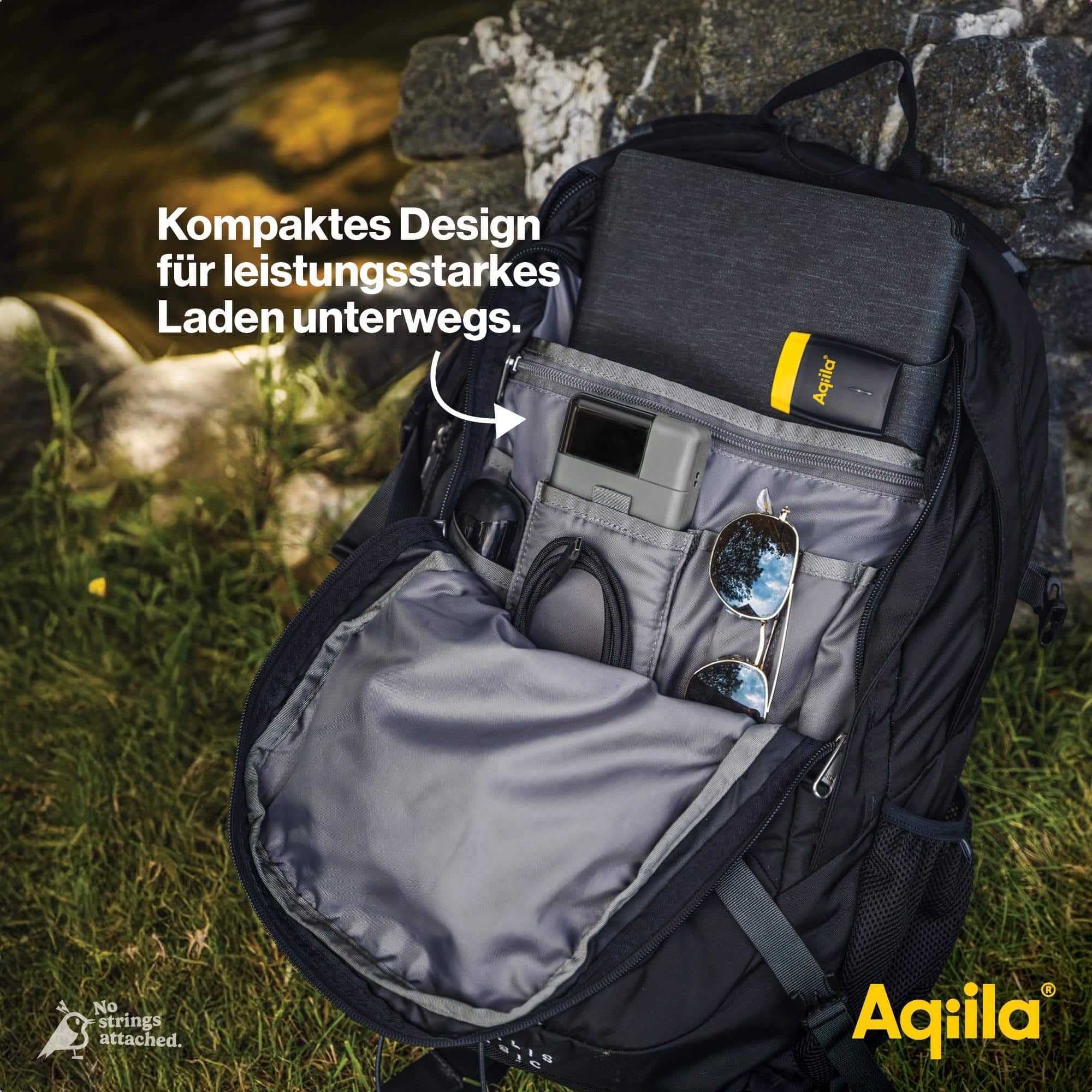 AQIILA Powerbank Powerbird B20+, 65 W, 20.000mAh, 1x USB-A, 2x USB-C, moosgrün