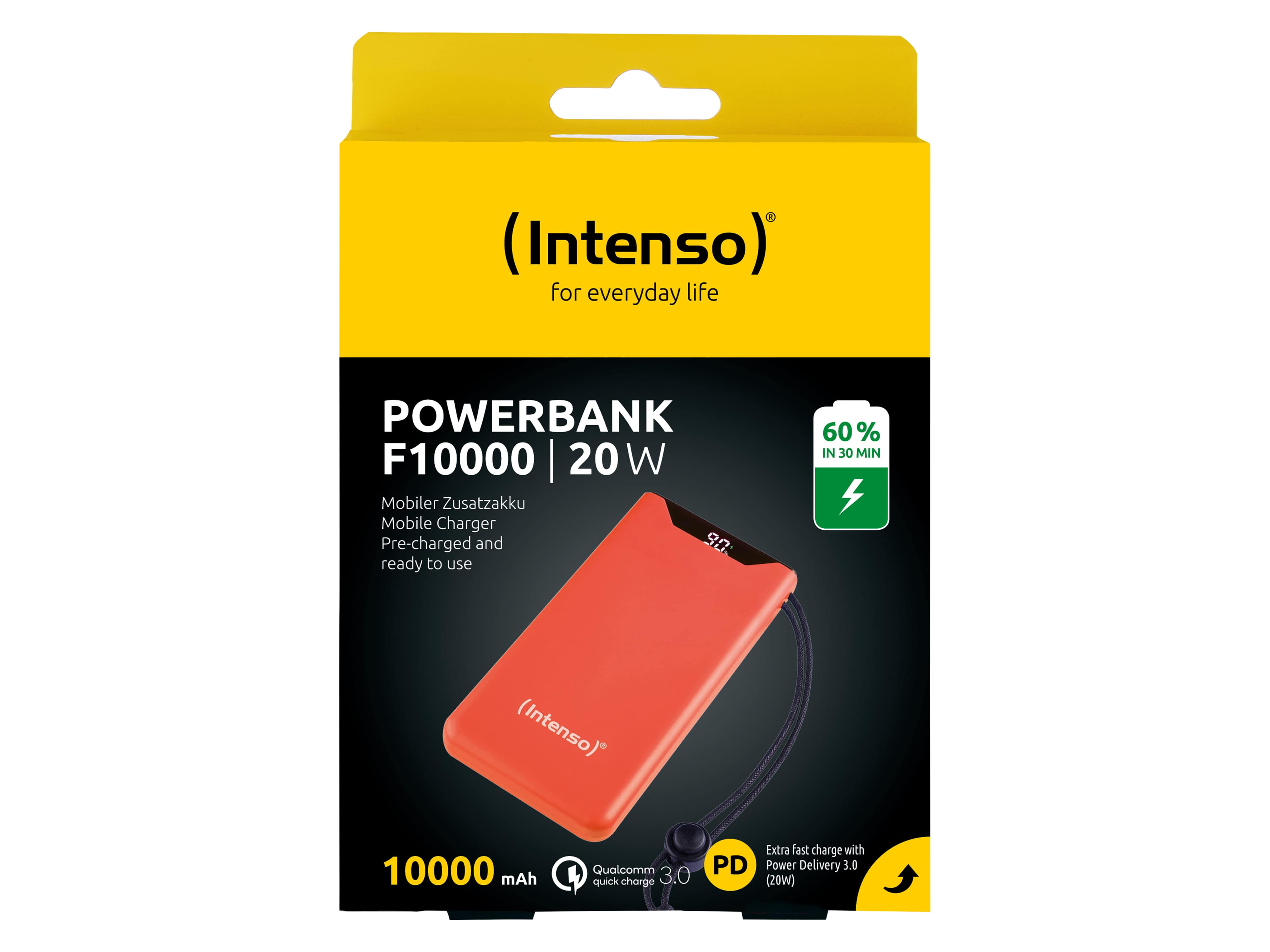 INTENSO USB Powerbank 7332038, F10000, 10.000mAh, 20 W, orange