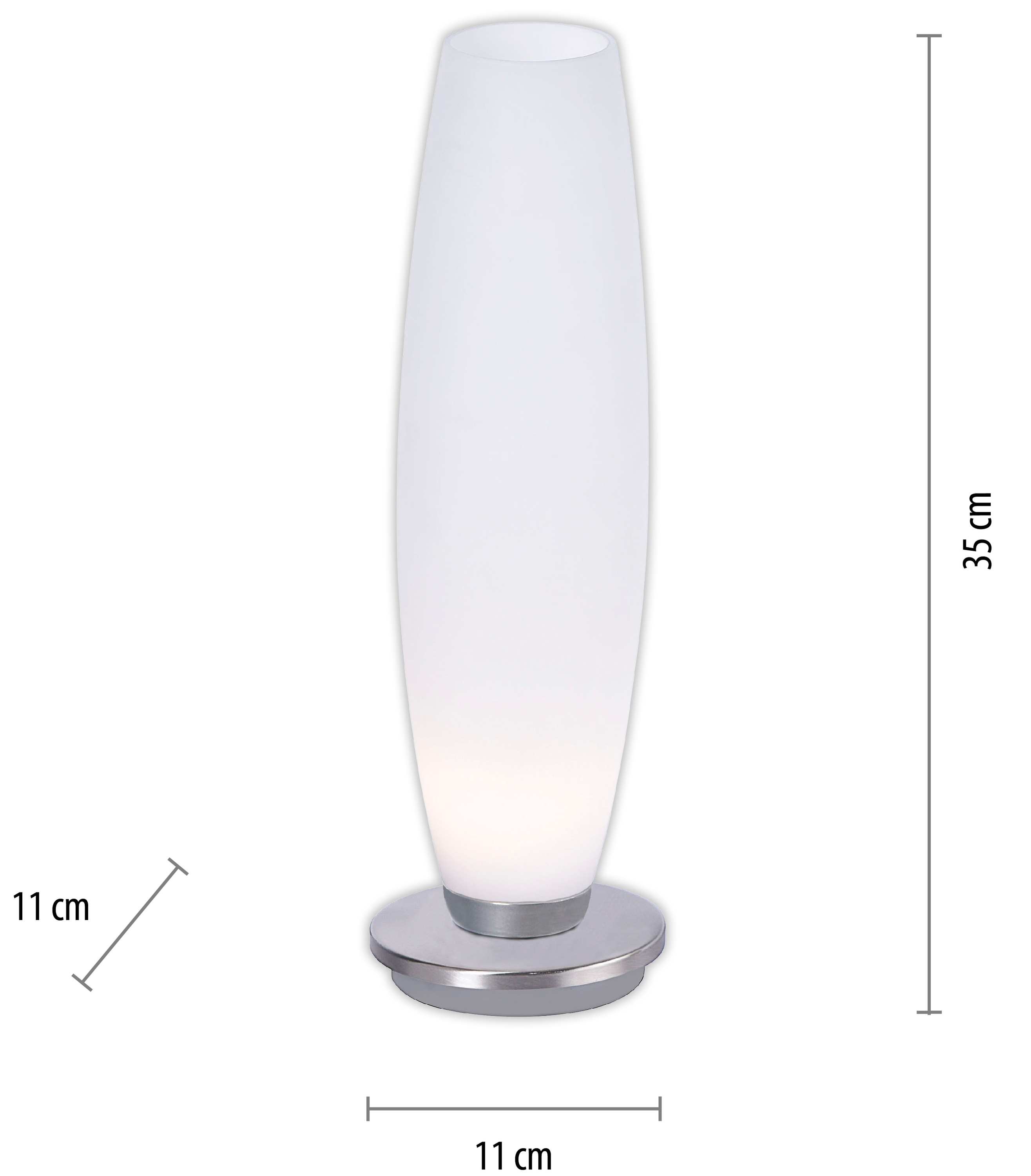 PAUL NEUHAUS LED-Tischleuchte 4027-55 stahl, 2,6 W, 265 lm, 3000 K