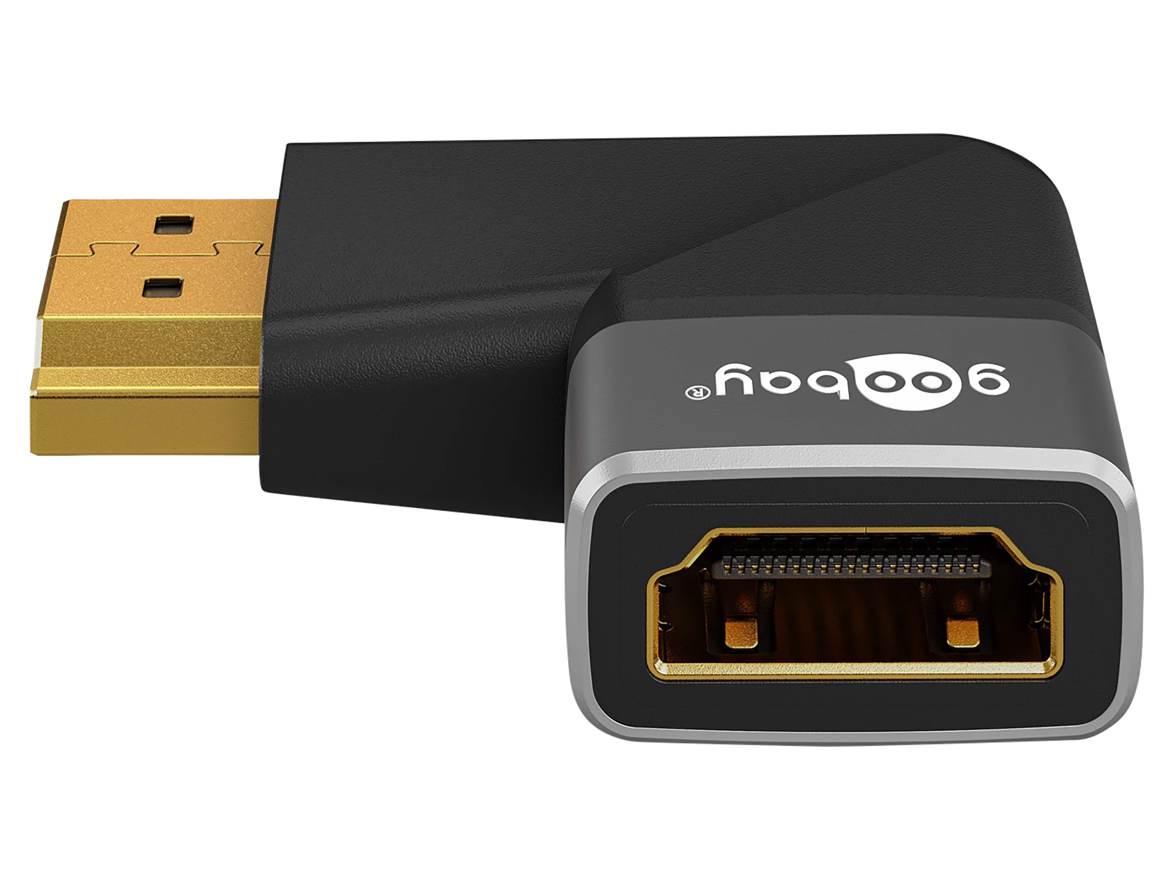 GOOBAY HDMI-Adapter 72012 270° horizontal 8k 60Hz vergoldet