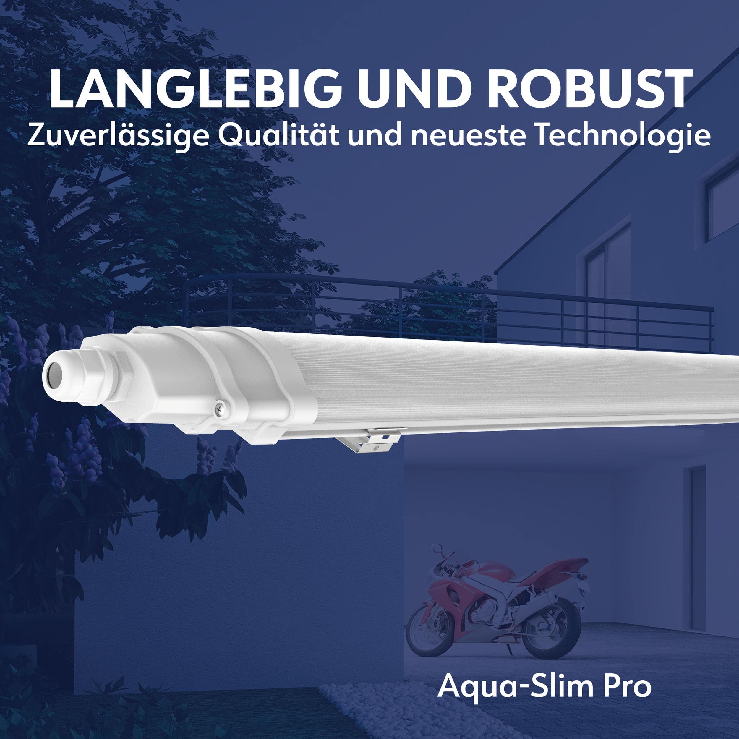 MÜLLER-LICHT LED-Feuchtraumleuchte Aqua-Slim Pro, 36W, 5760lm, 4000K, IP65