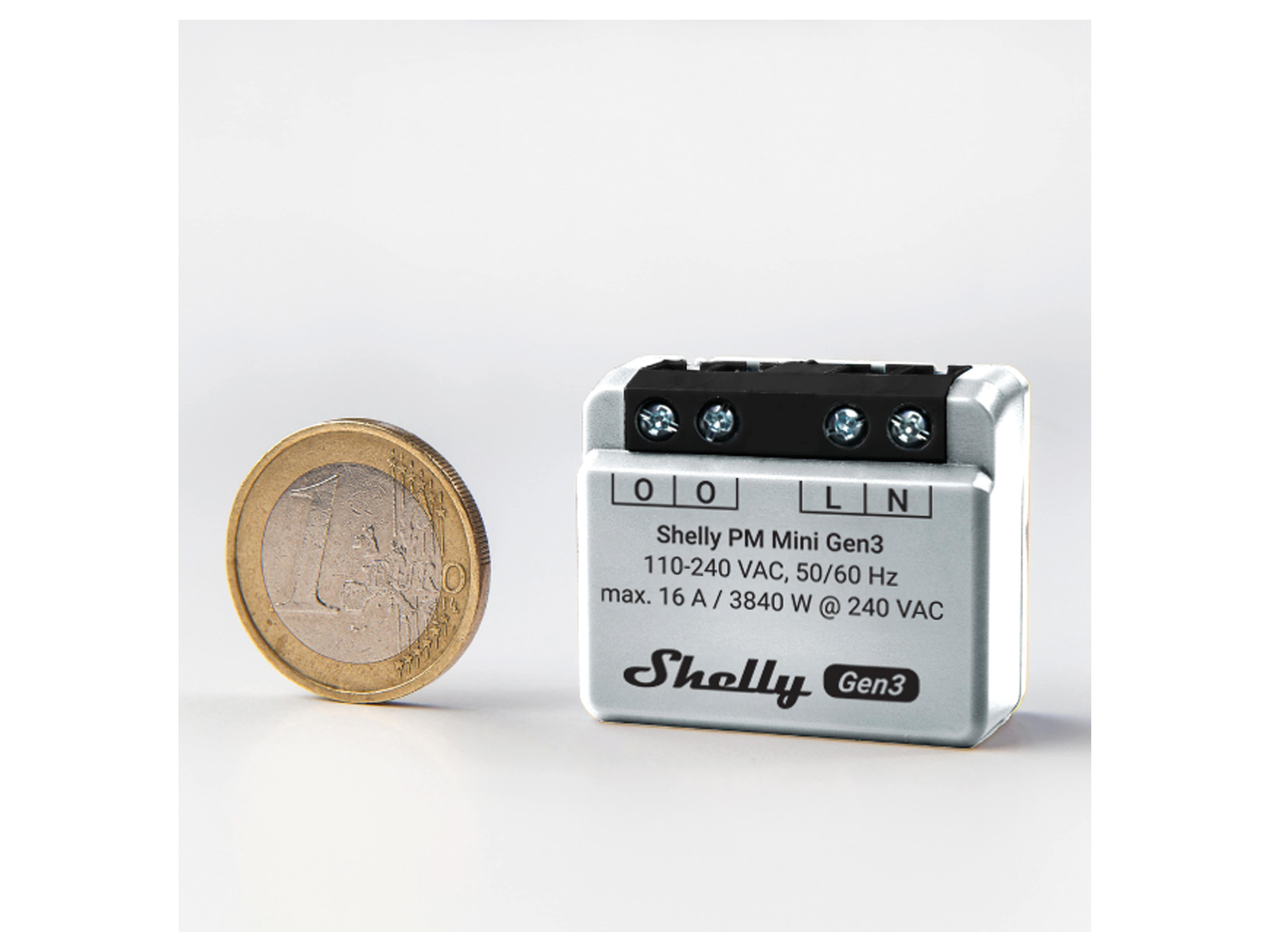 SHELLY WLAN-Leistungsmesser Plus PM Mini Gen.3, weiß, 4 Stück