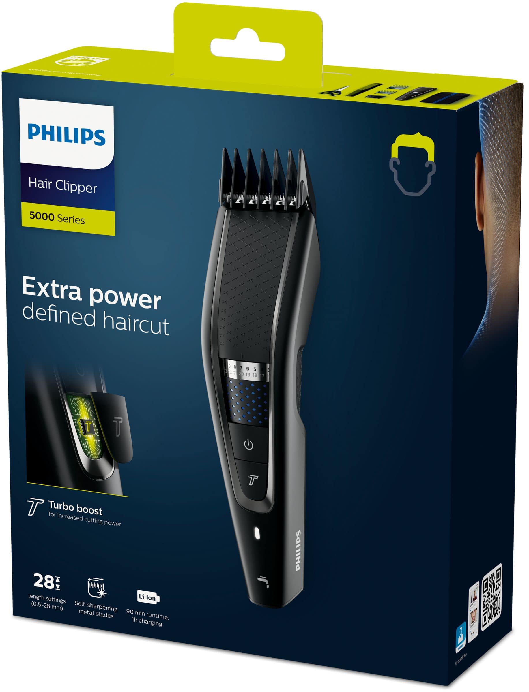 Philips 5000 Haar/Bartschneider, Akku mit Tasche und Barber-Set