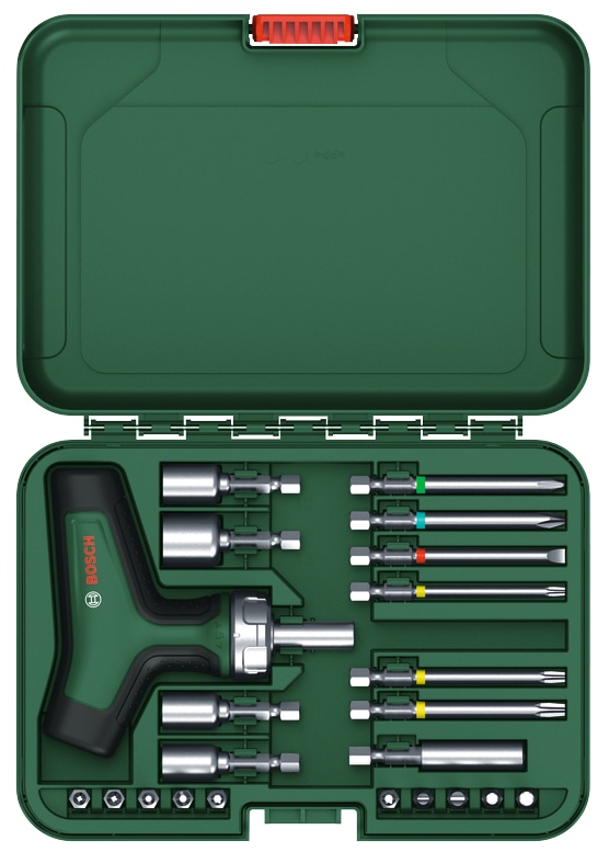 BOSCH Bit-Ratschenschraubendreher-Set, 1600A02Z9T, 22-teilig