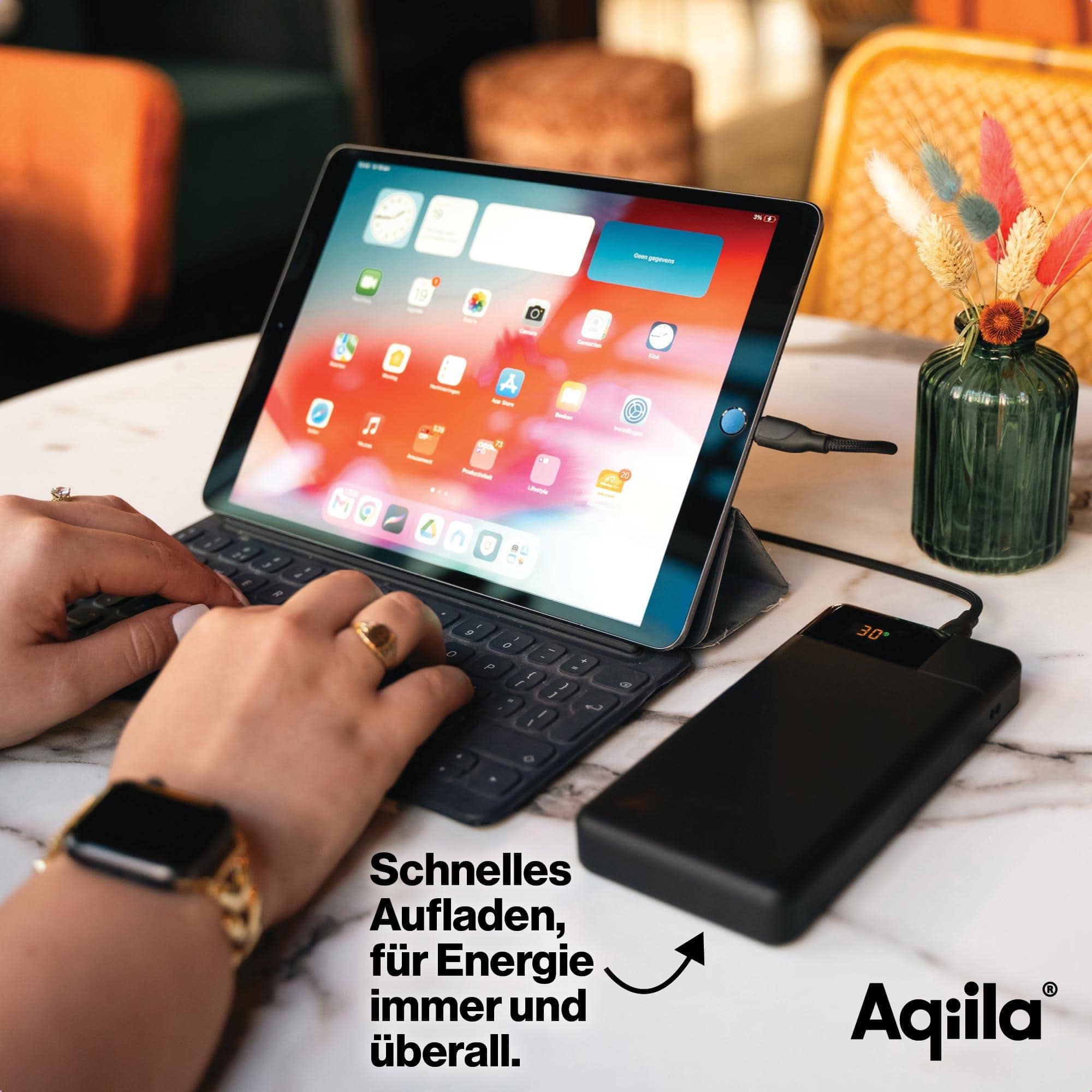 AQIILA Powerbank Powerbird B20, 20 W, 20.000mAh, 1x USB-A, 2x USB-C, schwarz